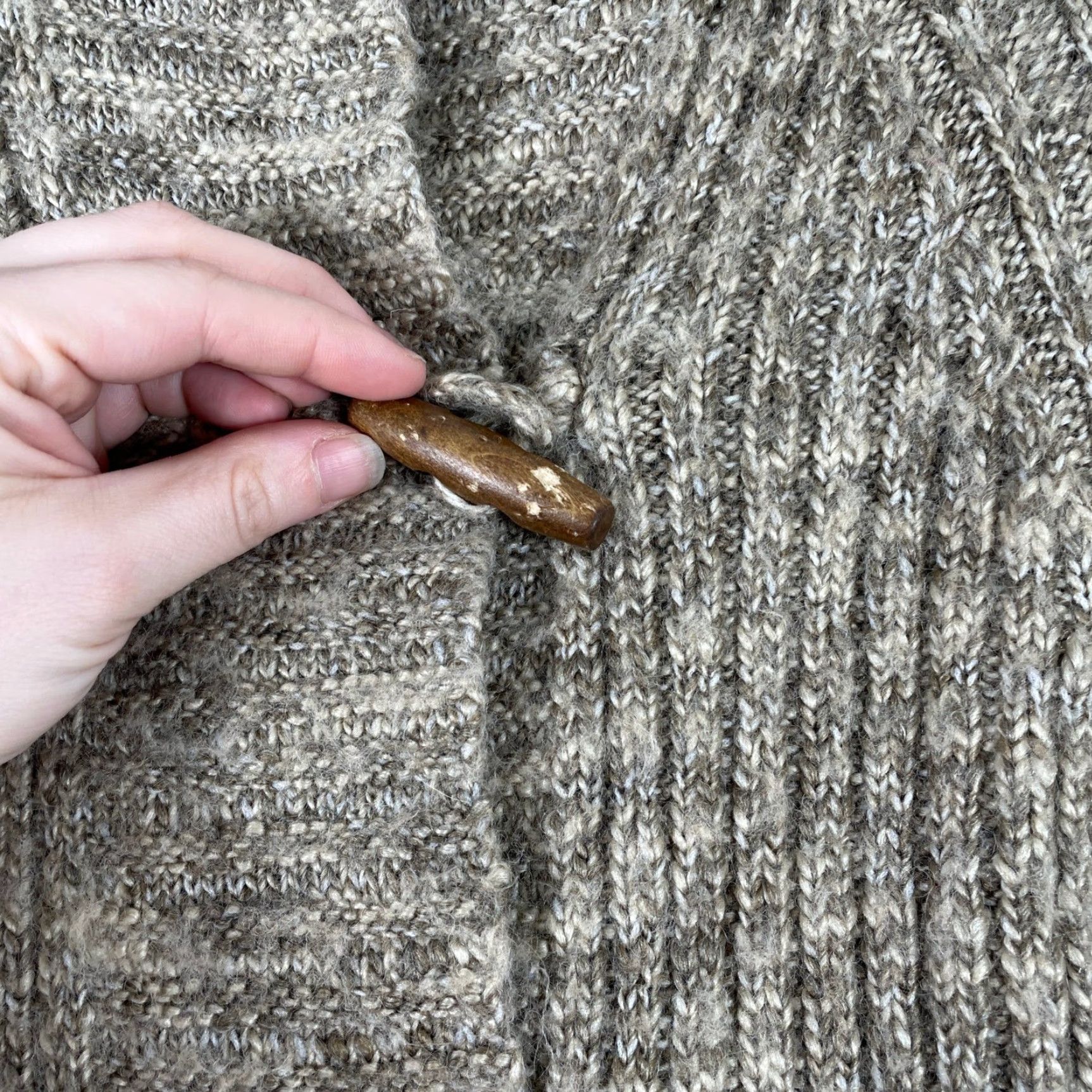 Vintage VINTAGE RuffHewn Cardigan Sweater Womens Small Brown Wool Blend Toggle Rib Knit Chunky Size S / US 4 / IT 40 - 5 Thumbnail