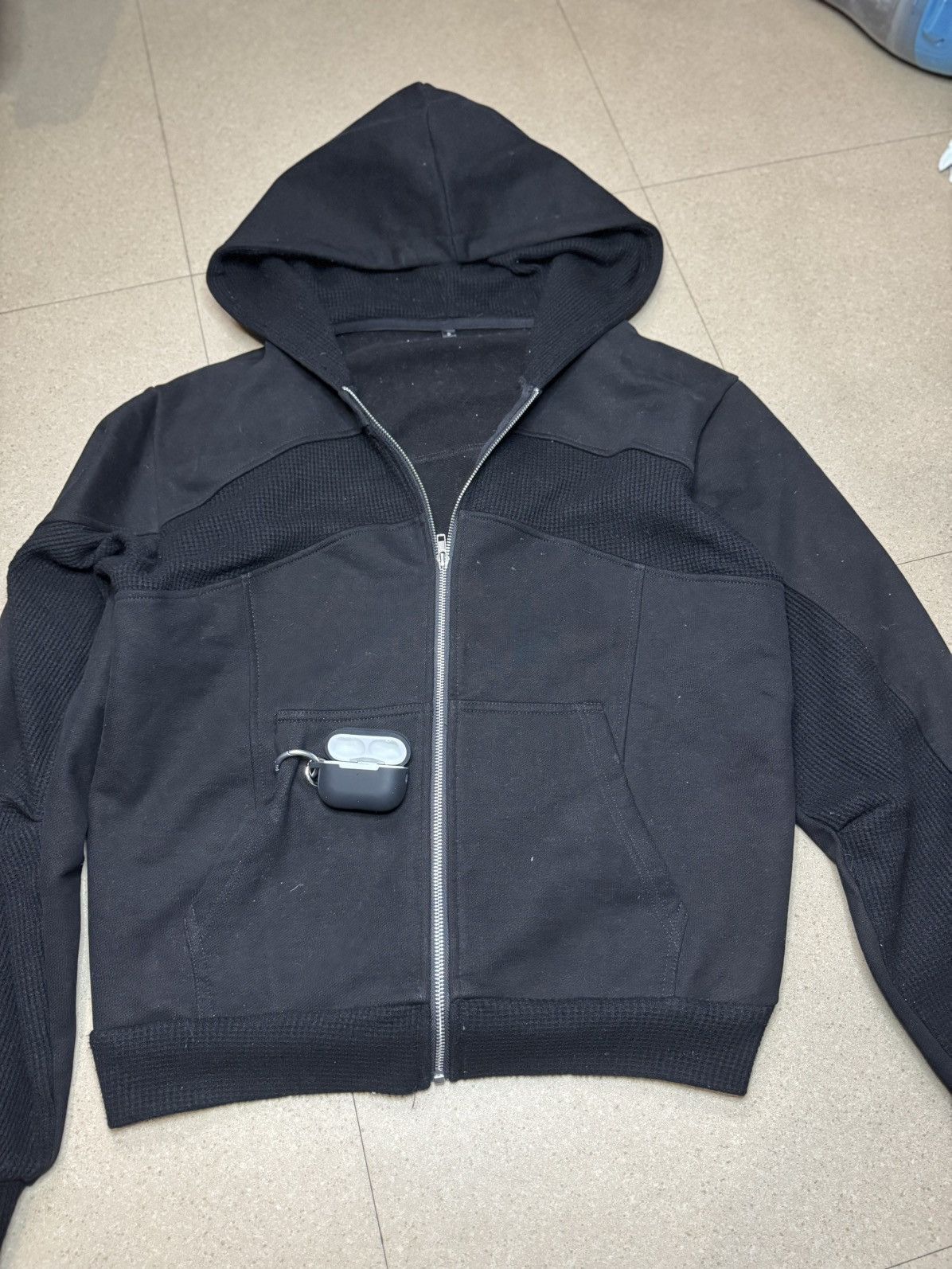 If Six Was Nine × Japanese Brand × Le Grande Bleu (L.G.B.) Rare Waffle Paneled Zip Up Hoodie sweater Size US L / EU 52-54 / 3 - 12 Thumbnail