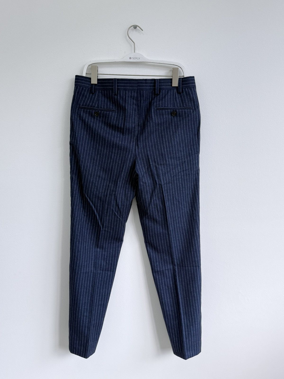 Suitsupply Suitsupply Navy Striped Wool Silk 2 Piece Suit Size 46 Size 36R - 9 Thumbnail