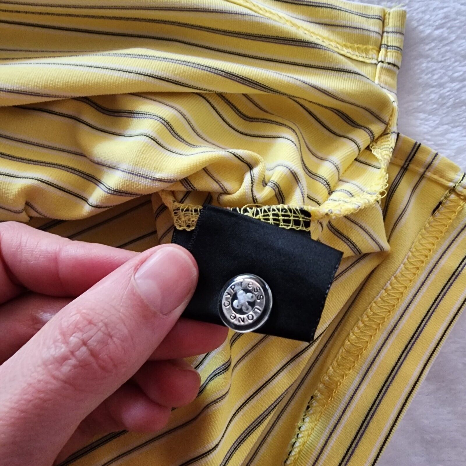 Other Lone Cyprus Yellow Polo Shirt Golf Luxury Performance Stripe Size US XXL / EU 58 / 5 - 6 Thumbnail