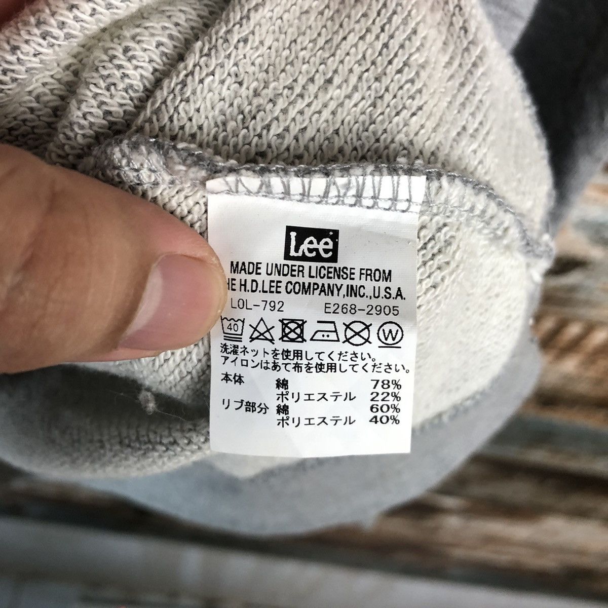 Lee × Vintage Lee union made vintage Grey Sweatshirt #A1519 Size US M / EU 48-50 / 2 - 12 Thumbnail
