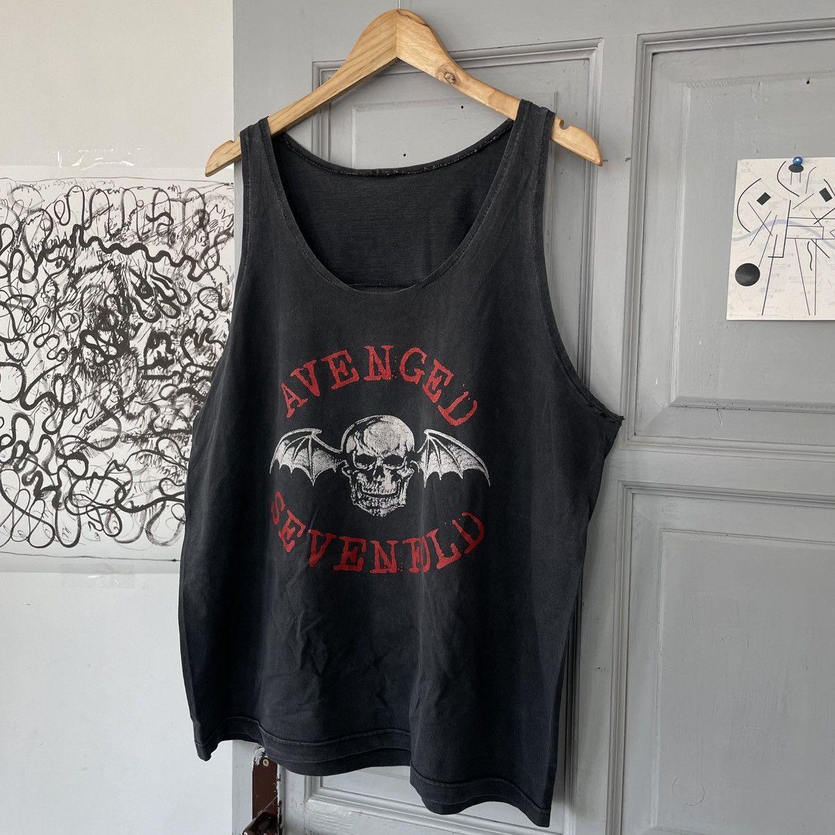 Band Tees × Vintage 2000s Avenged Sevenfold Skull Bootleg T Shirt Size M Size US L / EU 52-54 / 3 - 3 Thumbnail