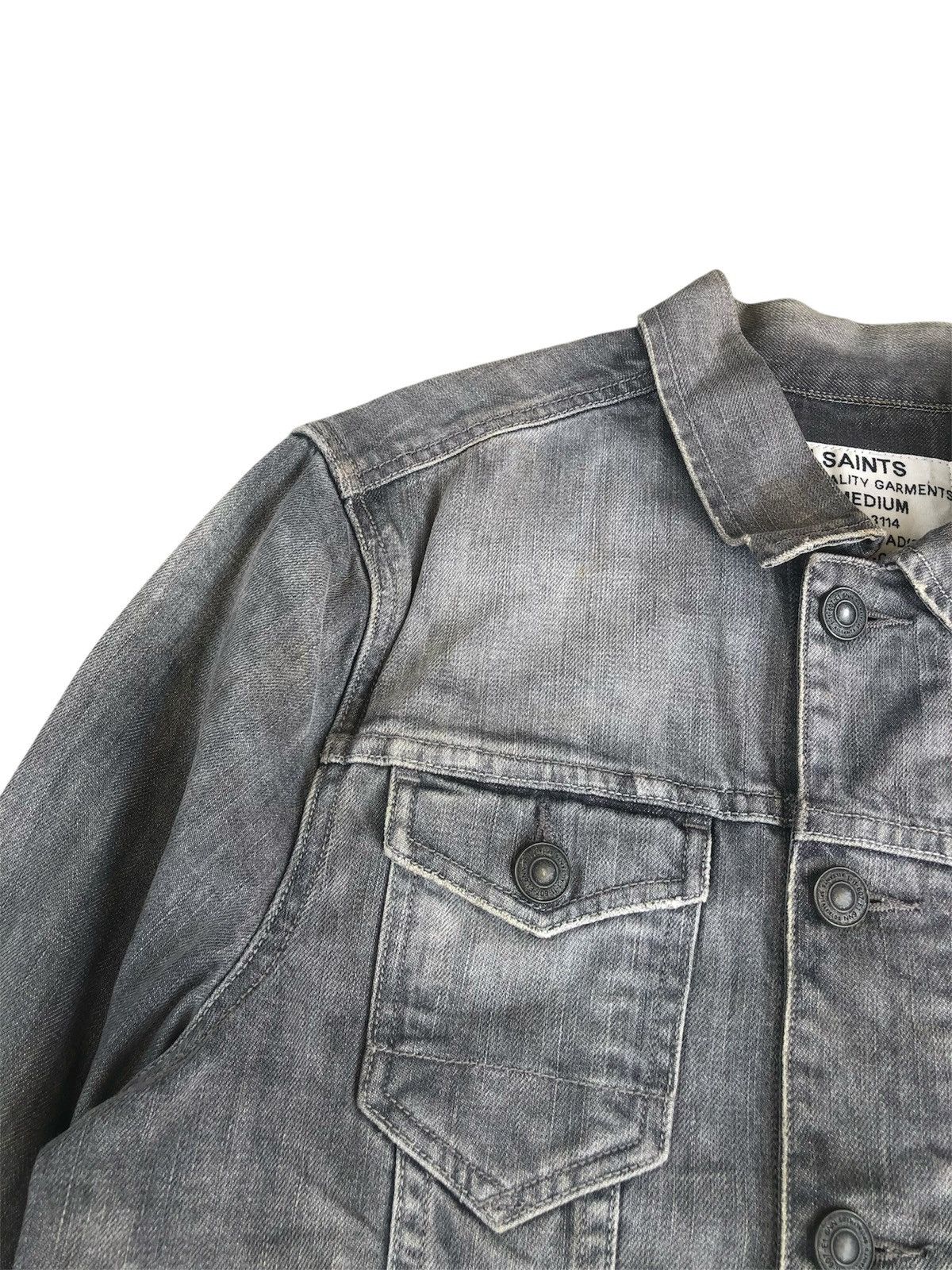 Allsaints Trucker Type 3 Allsaints Denim Jacket Distressed Size US M / EU 48-50 / 2 - 5 Thumbnail