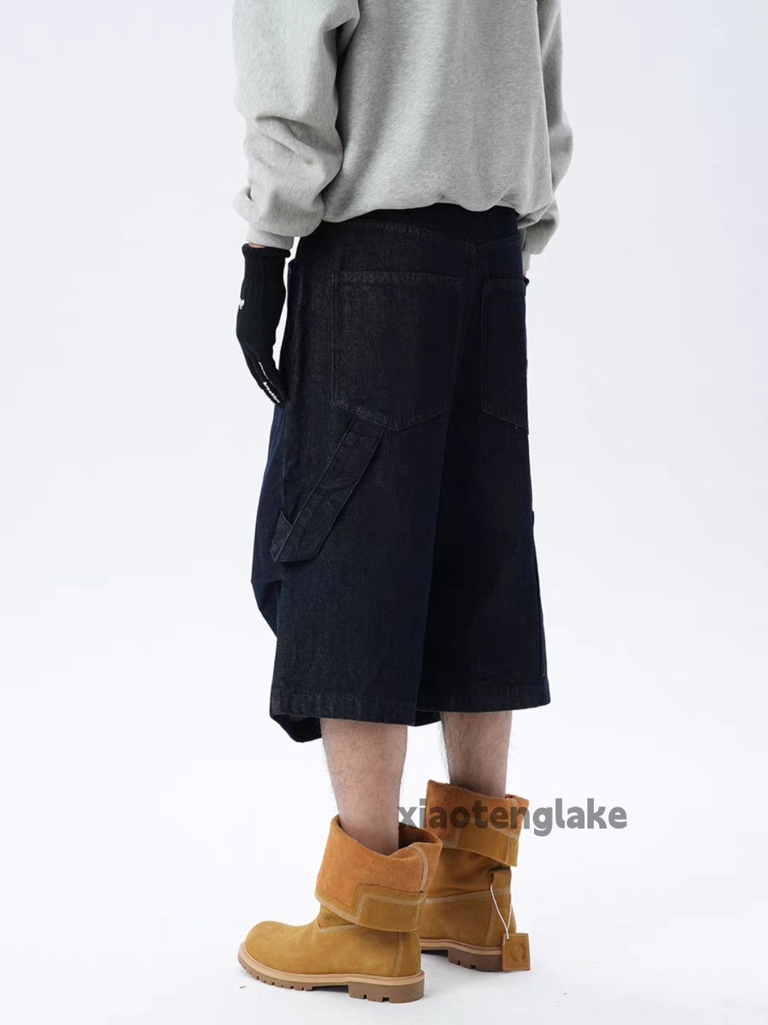 Vintage xz denim wide Leg loose hiphop y2k carpenter shorts Size US 32 / EU 48 - 4 Thumbnail