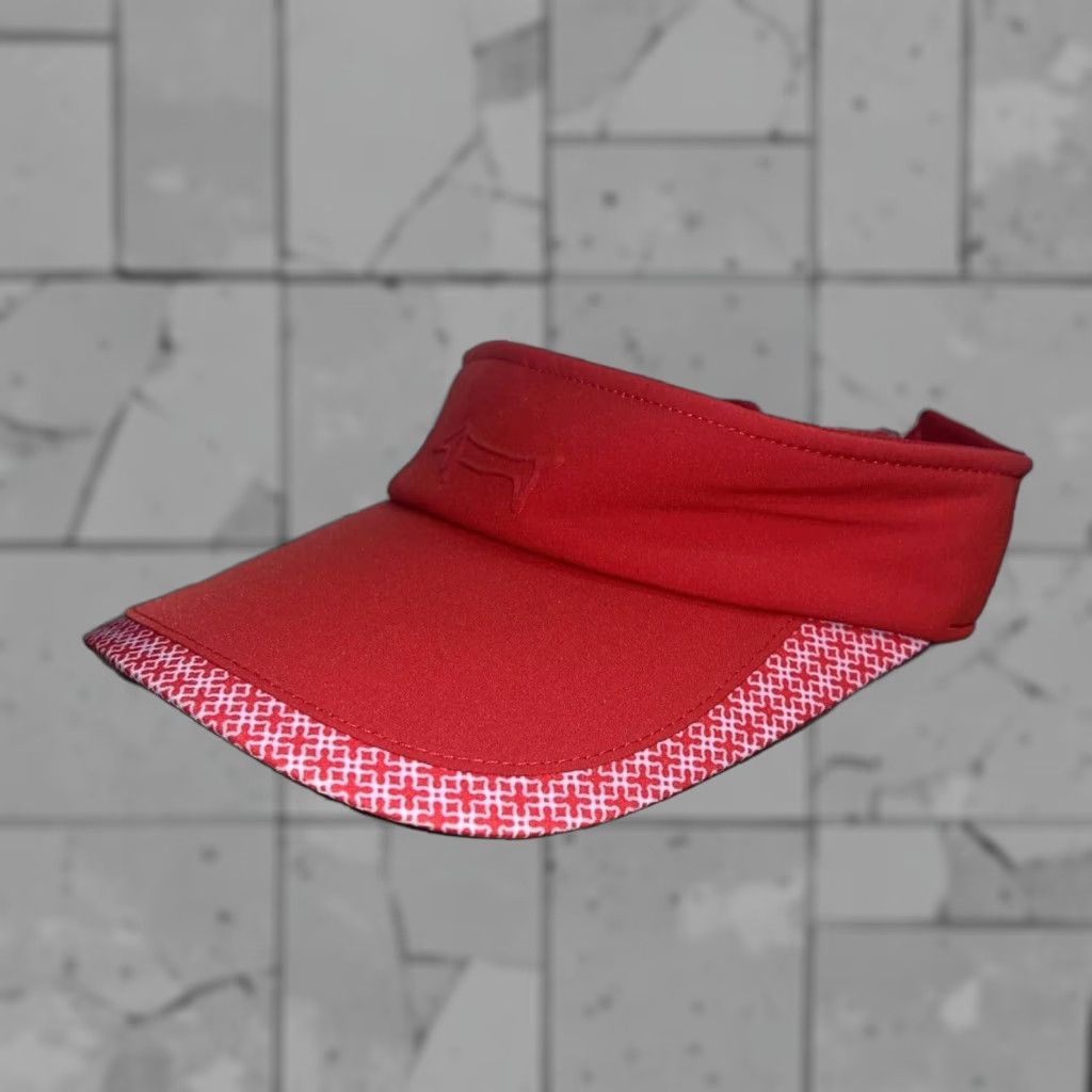 Vintage Louis Castel Visor Hat Red Strap Back One Size Men Hat Size ONE SIZE - 1 Thumbnail