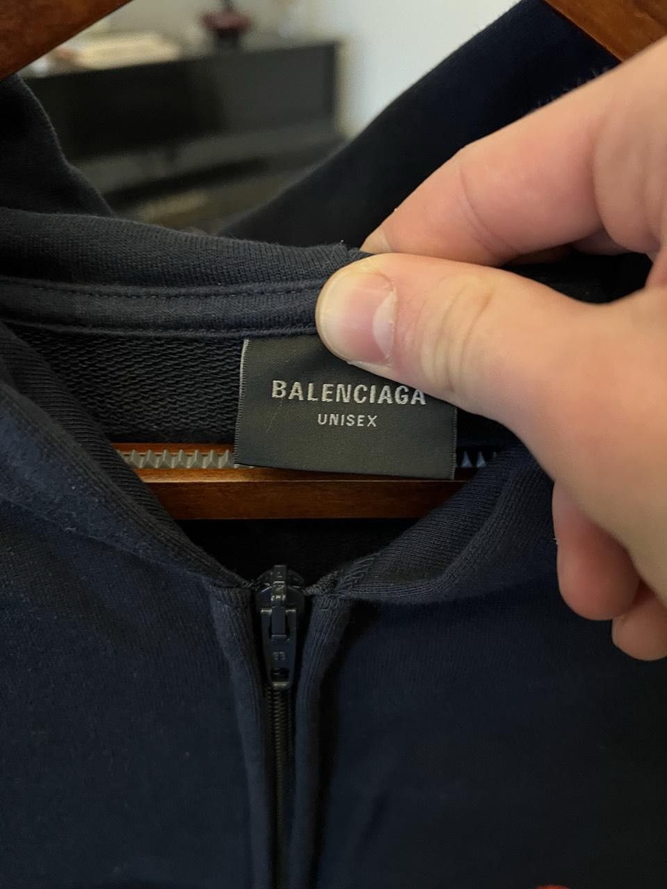 Balenciaga Balenciaga Navy Blue Polo Zip Up Hoodie Size US XL / EU 56 / 4 - 3 Thumbnail