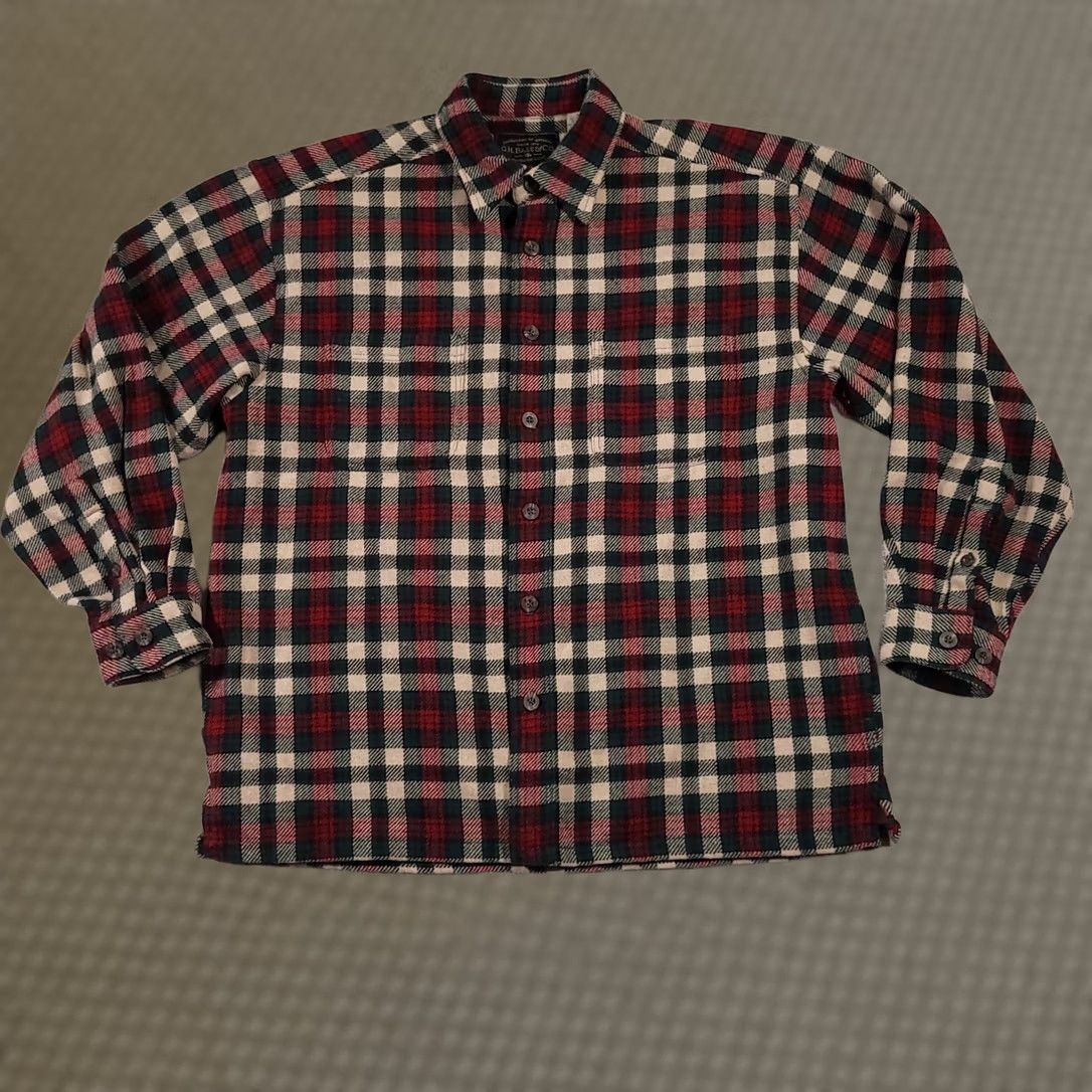 Vintage G.H. Bass & Co Button Up Plaid Flannel Shirt Shacket Mens Medium Wool Blend Chore Size US M / EU 48-50 / 2 - 1 Thumbnail