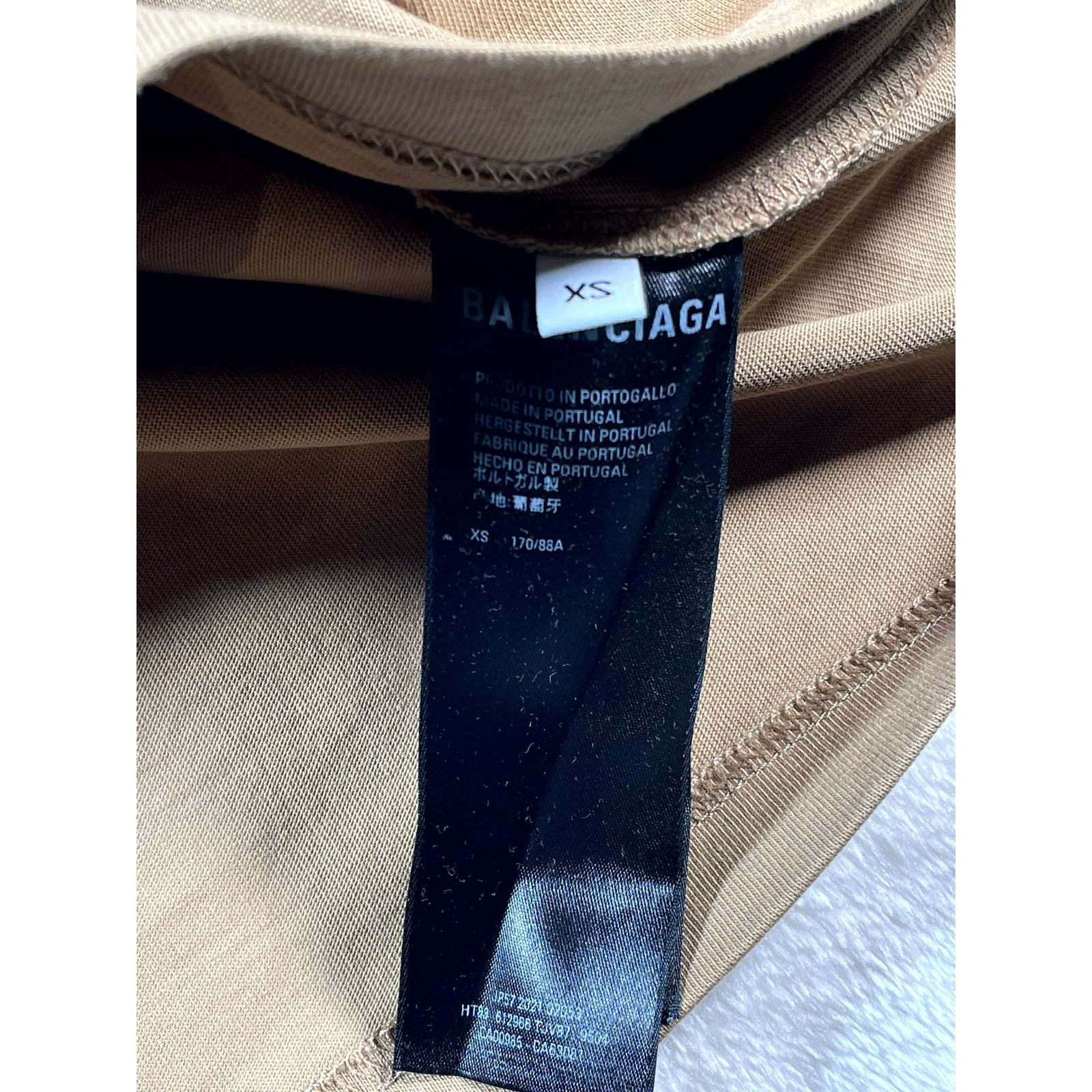 Balenciaga Balenciaga BB Logo Beige Tee Size US XS / EU 42 / 0 - 3 Thumbnail