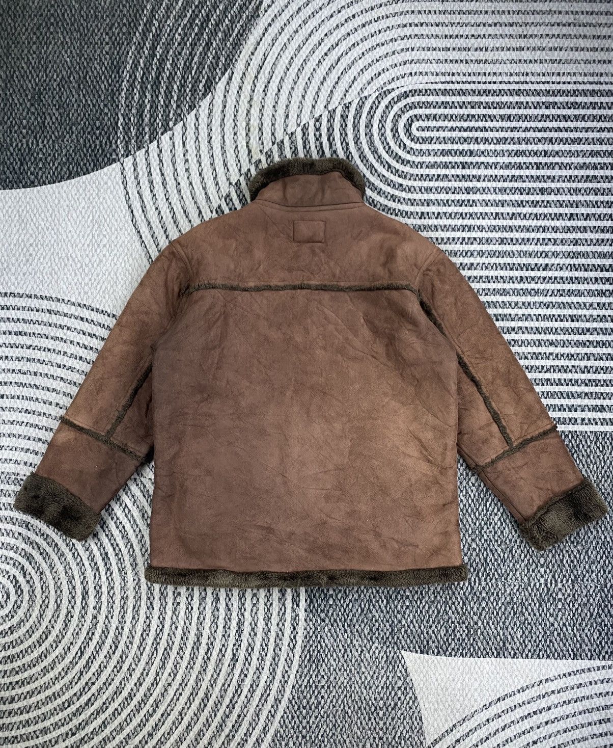 Japanese Brand Vintage Roushatte Faux Fur Lining Leather Suede Jacket Size US M / EU 48-50 / 2 - 2 Thumbnail