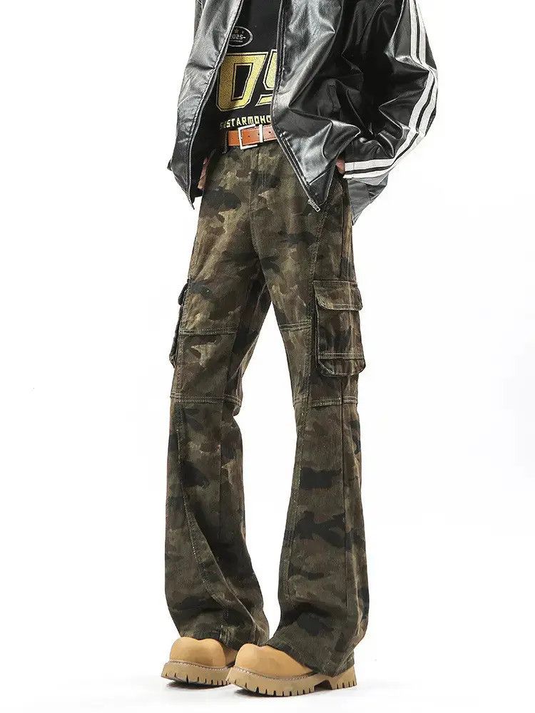 Japanese Brand Retro loose camouflage straight leg jeans Size US 32 / EU 48 - 1 Thumbnail
