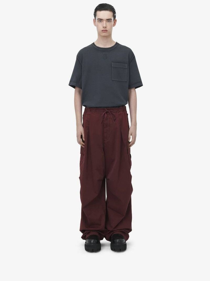 Alexander McQueen o1srvl11e0226 Pleated Cargo Trousers In Bordeaux Size US 32 / EU 48 - 4 Thumbnail