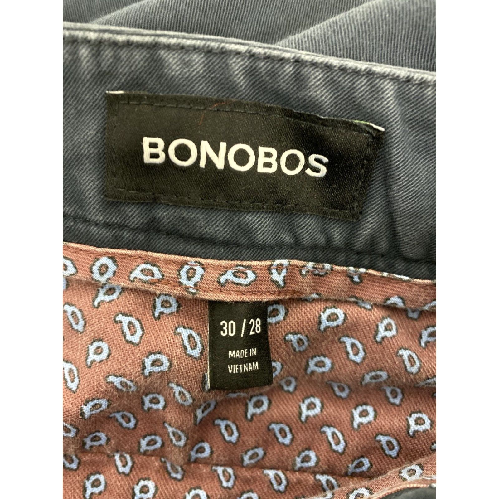 Bonobos BONOBOS Chino Pants Mens 30x28 Dark Gray Slim Tapered Flat Front Zip Pockets Regular Rise 30in Inseam 28in Gray 160-8 Size US 30 / EU 46 - 7 Thumbnail