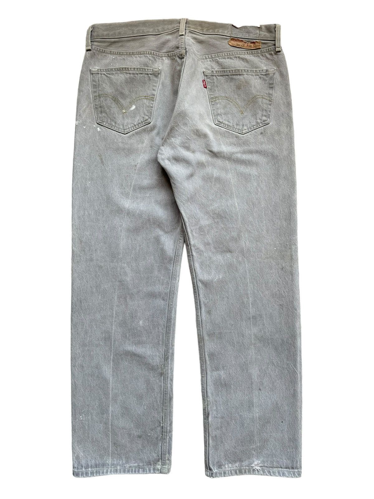If Six Was Nine Vintage Levi's 501 Grey Wash Painter Denim Jeans Size US 35 - 10 Thumbnail