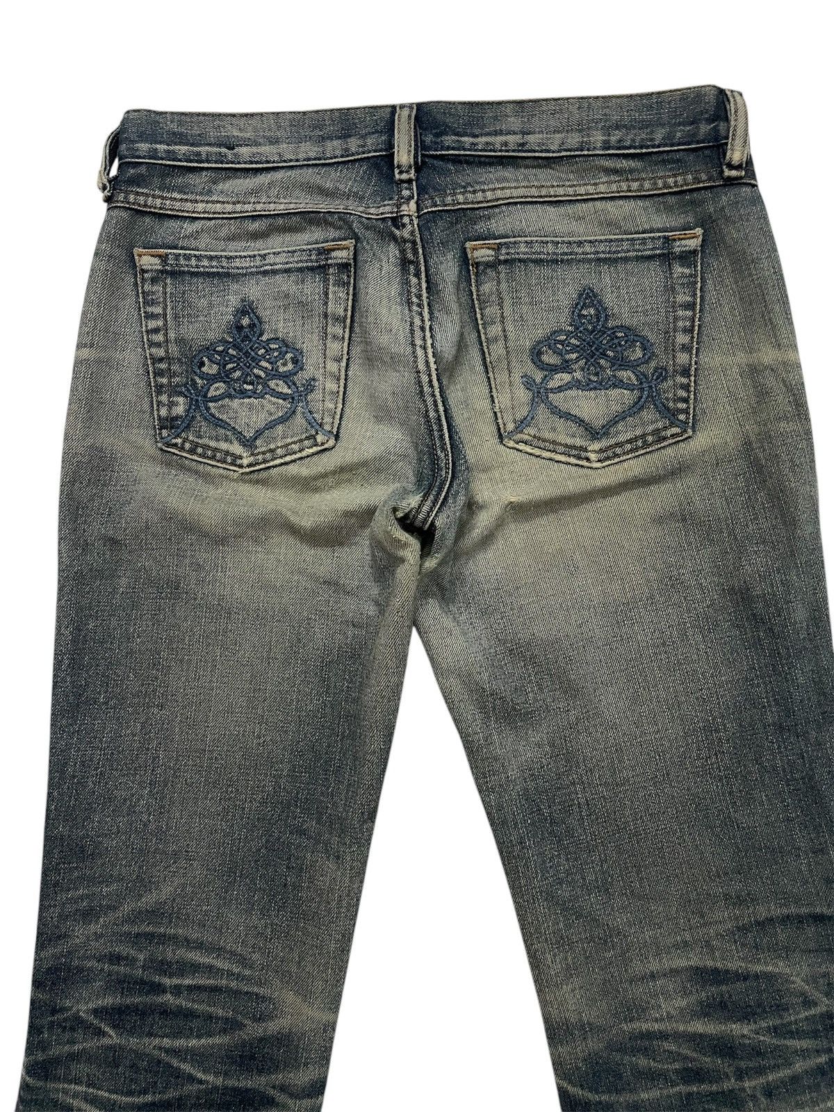 Diesel × Vintage Sick🔥Vtg Ripped Jeans Diesel Industry Embroidery denim Size 29" - 8 Thumbnail