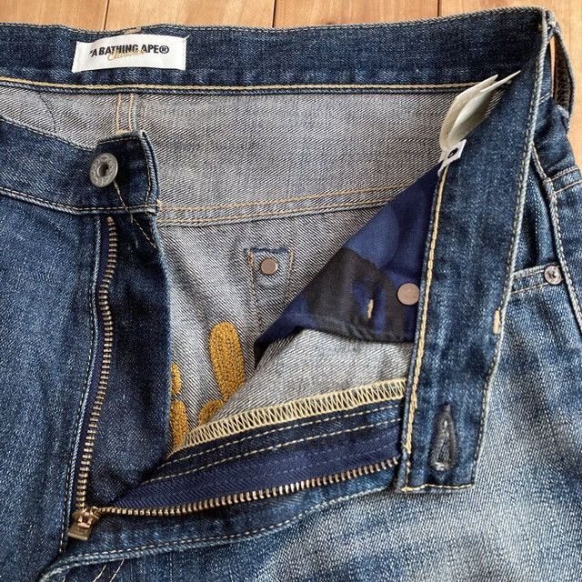 Bape BAPE Champion Embroidered Denim Shorts a bathing ape ★size L Size US 34 / EU 50 - 6 Thumbnail