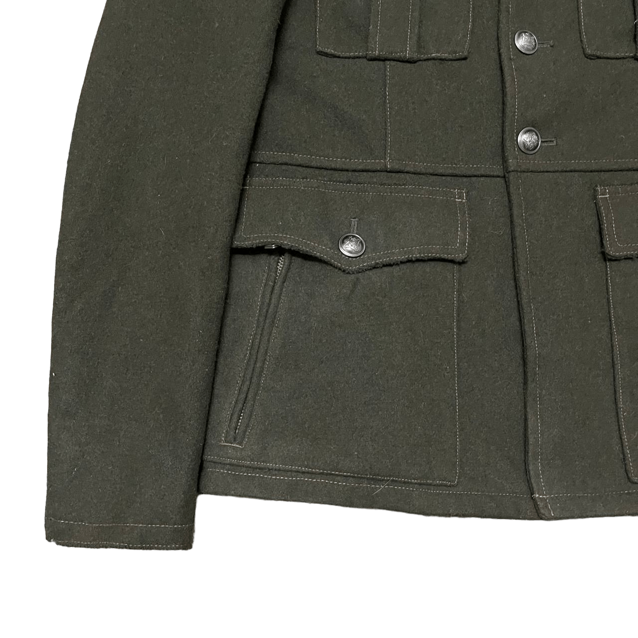 Morgan Homme Vintage Morgan Homme Wool Tactical Jacket Military Size US L / EU 52-54 / 3 - 3 Thumbnail