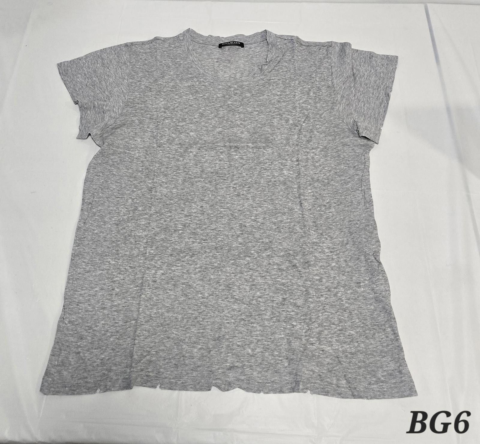 Balmain BALMAIN Paris Grey Distressed Cotton T-Shirt (Size m) Size US M / EU 48-50 / 2 - 1 Thumbnail