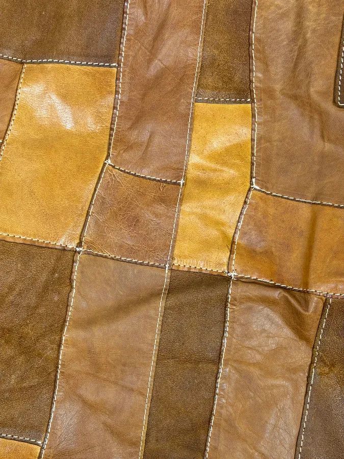 Dolce & Gabbana SS2001 Dolce & Gabbana Brown Patchwork Leather Denim Jacket Size US M / EU 48-50 / 2 - 12 Thumbnail