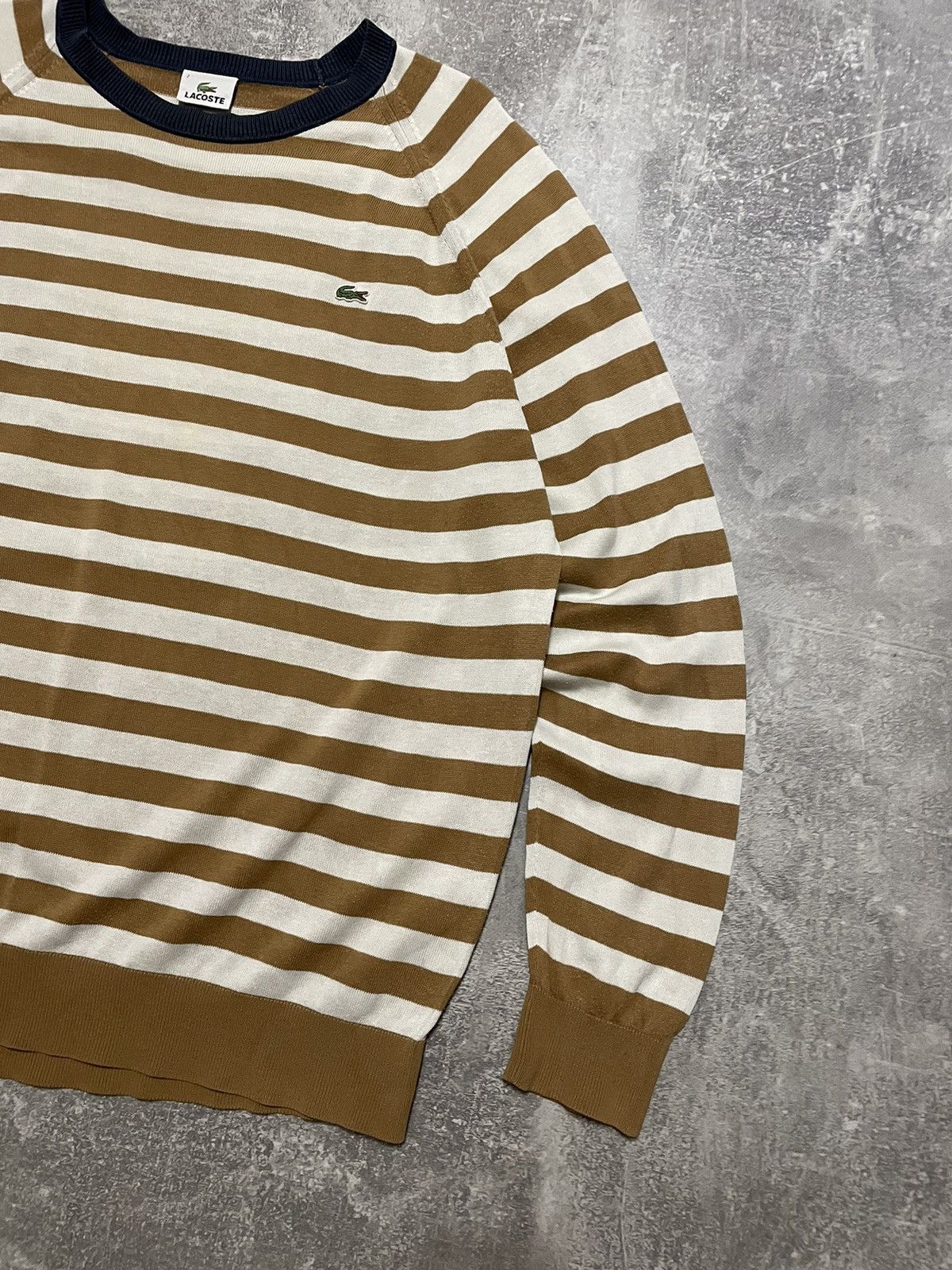 Lacoste Vintage Lacoste Striped Sweater Size US XL / EU 56 / 4 - 5 Thumbnail