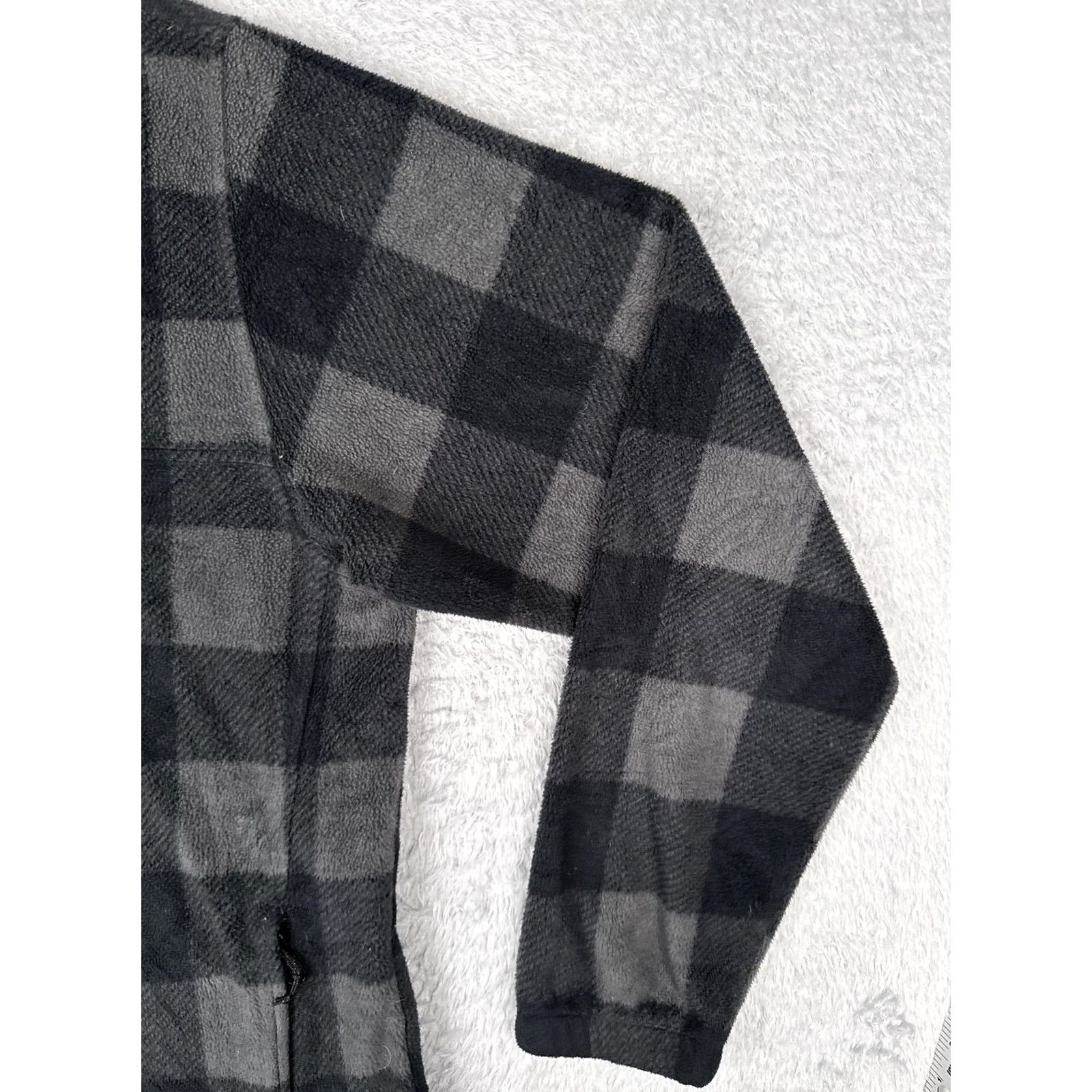 Vintage Columbia Fleece Jacket Mens XL Gray Black Plaid Full Zip Pockets Outdoor Hiking Size US XL / EU 56 / 4 - 2 Thumbnail