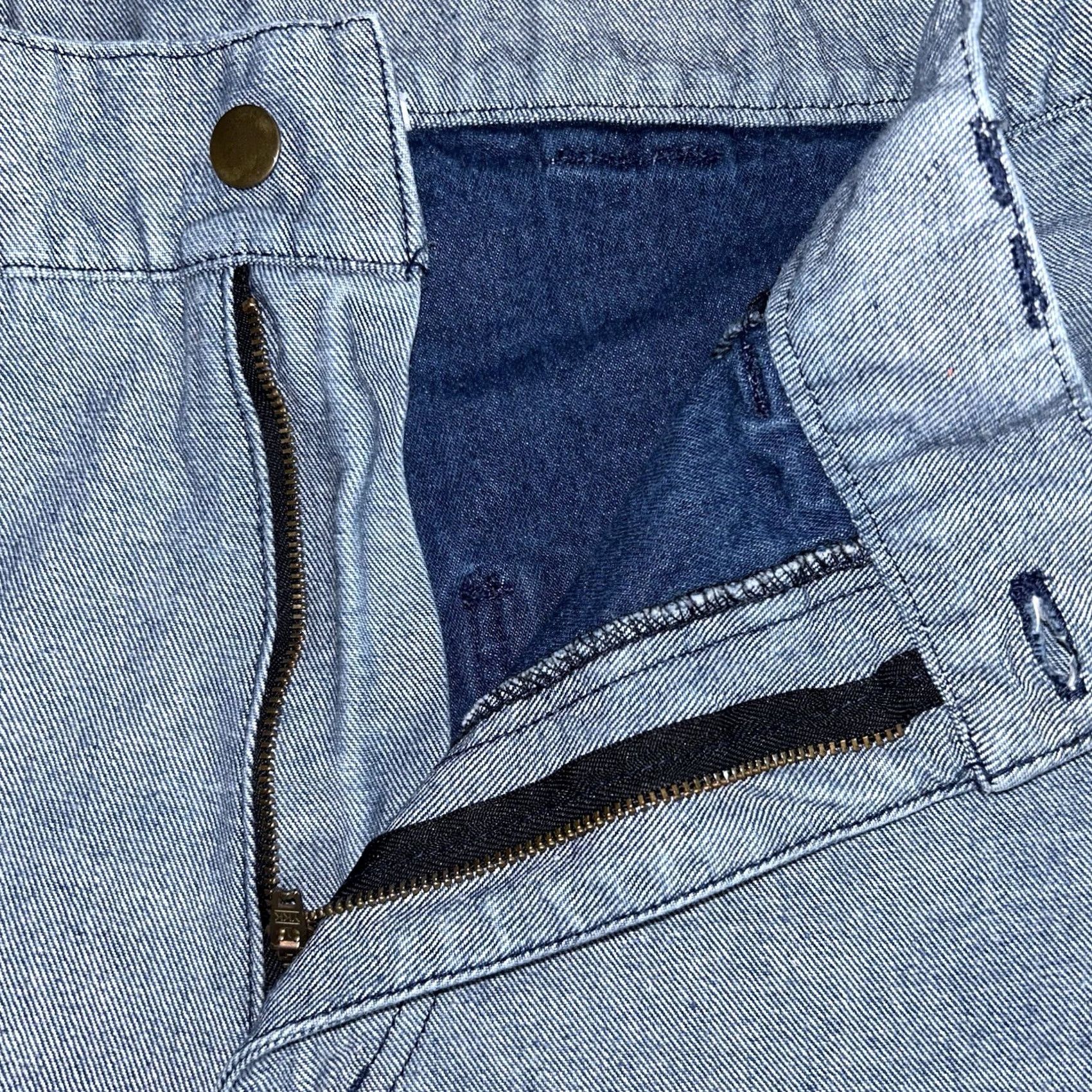 Denime VINTAGE Wrench Baggy Jeans Denim Blue 38x29 USA Made Men’s 38x29 Jeans Baggy Urban Skater 90s Mens Size US 38 / EU 54 - 5 Thumbnail
