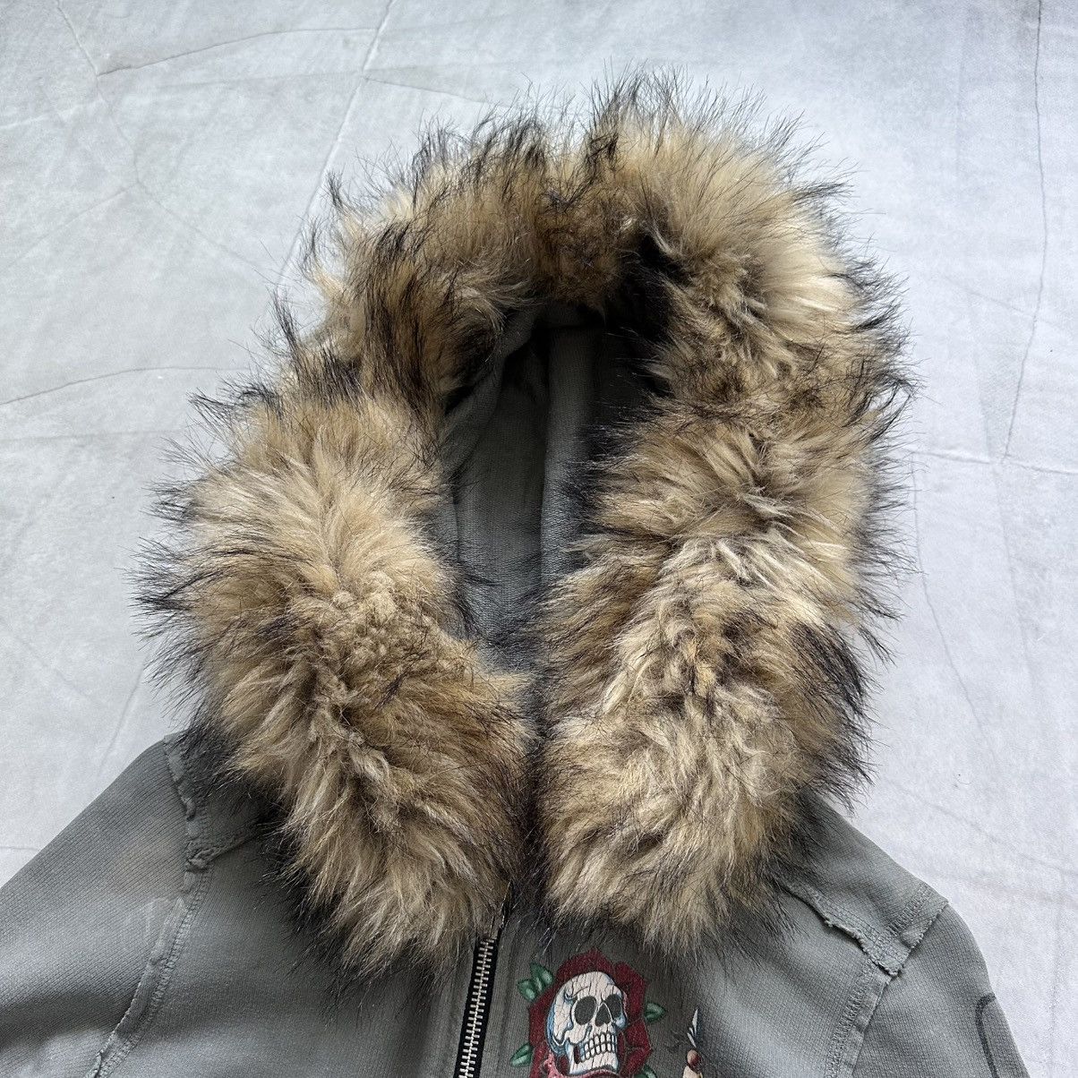Hysteric Glamour × Undercover Tribal If Six Was Nine Ed Hardy Style Fur Zip Hoodie Jacket Size S / US 4 / IT 40 - 6 Thumbnail