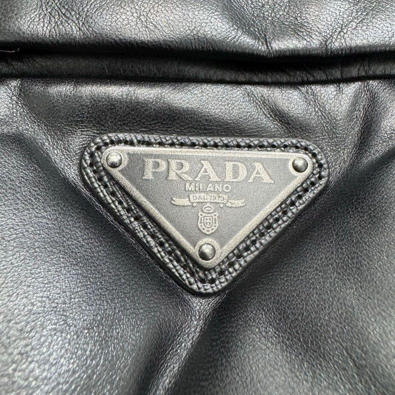 Prada Prada Leather Puffer Vest with Triangle Logo-2508 Size US L / EU 52-54 / 3 - 3 Thumbnail