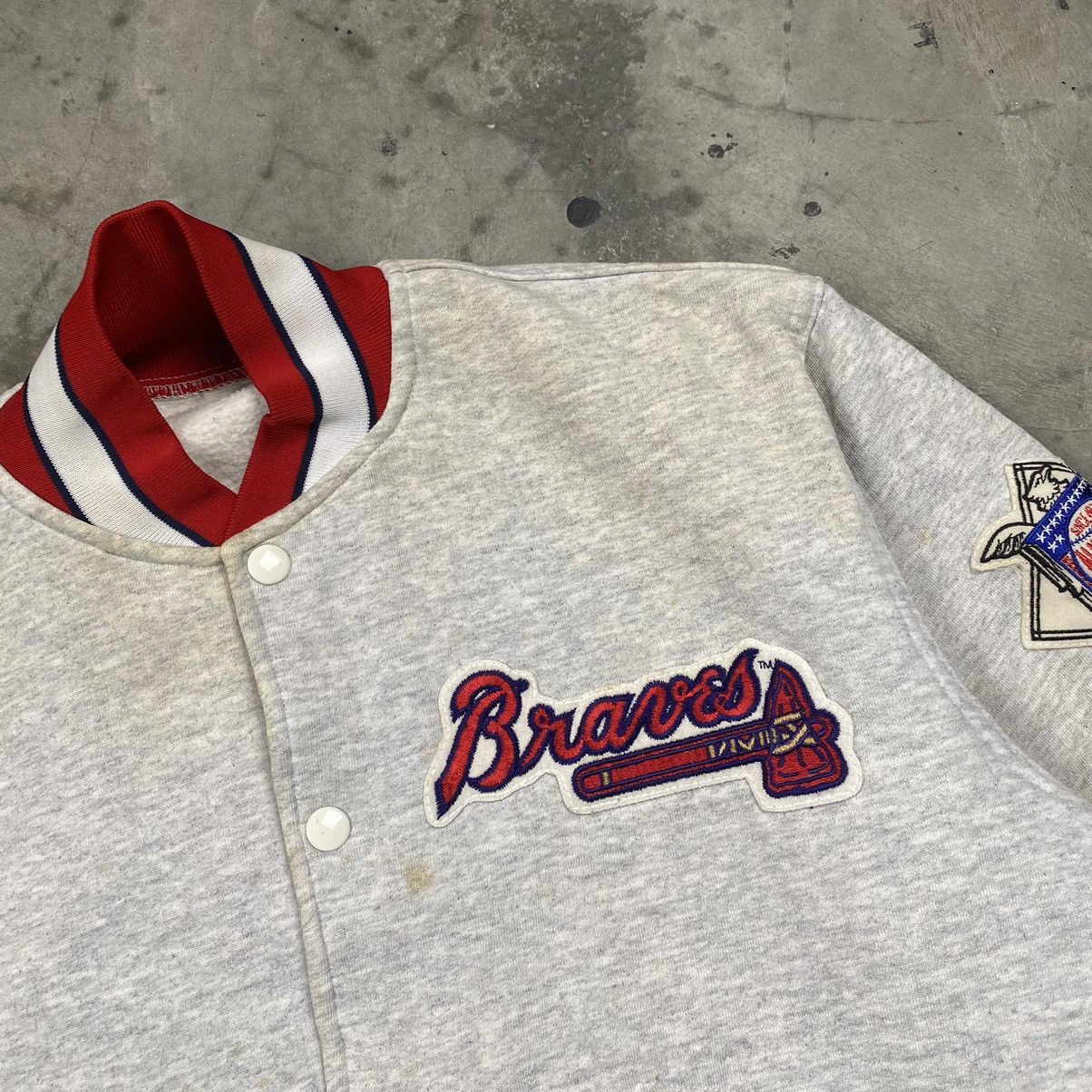 MLB OG 90s Distressed MLB Atlanta Braves Varsity Jacket Size US M / EU 48-50 / 2 - 6 Thumbnail