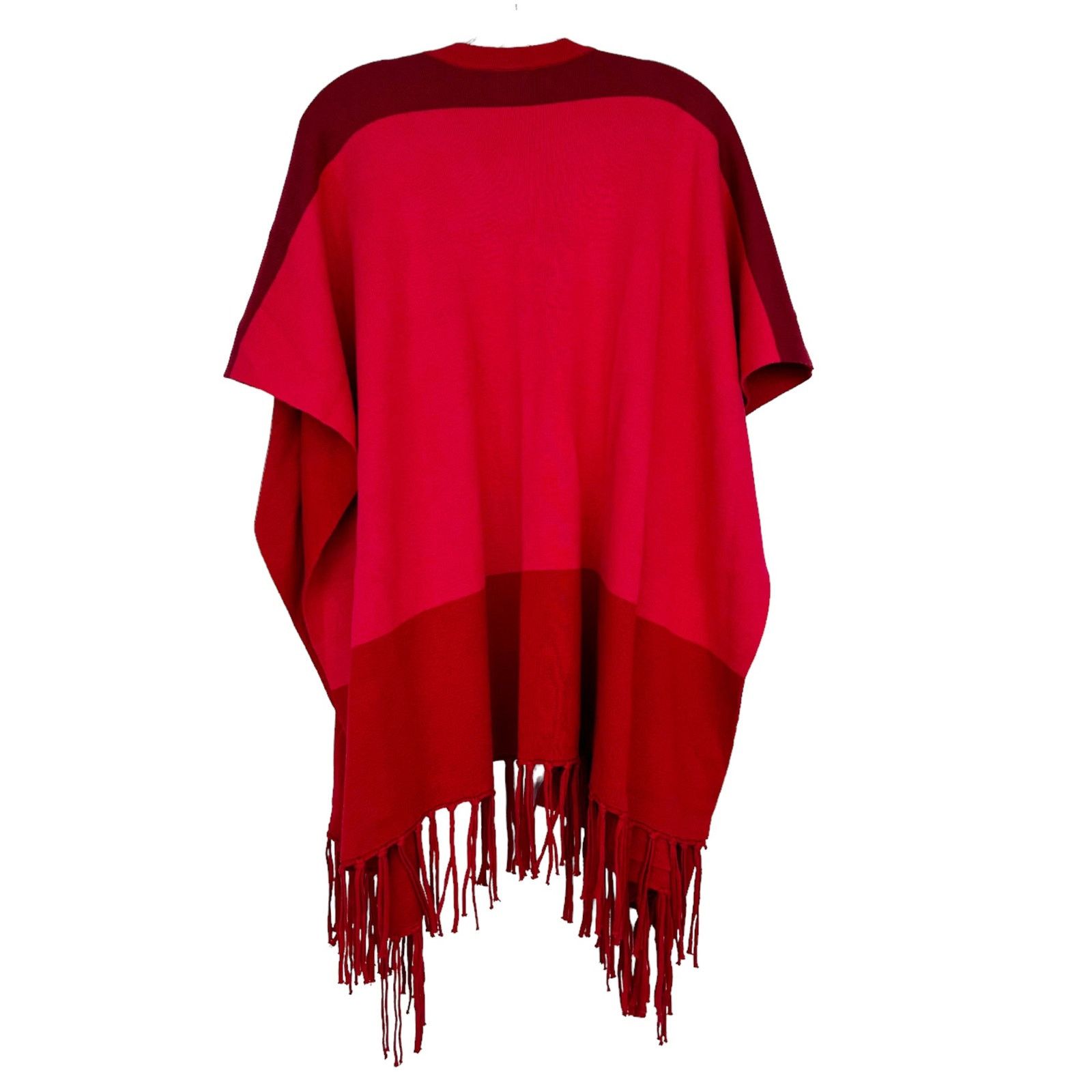 Other Cabi Firebrick Red Fringe Poncho Sz XS/S Size XS / US 0-2 / IT 36-38 - 4 Thumbnail