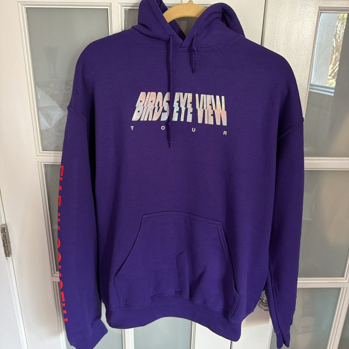 Travis Scott RARE!! 2017 Travis Scott Purple Birds Eye View Tour hoodie Size US M / EU 48-50 / 2 - 1 Thumbnail
