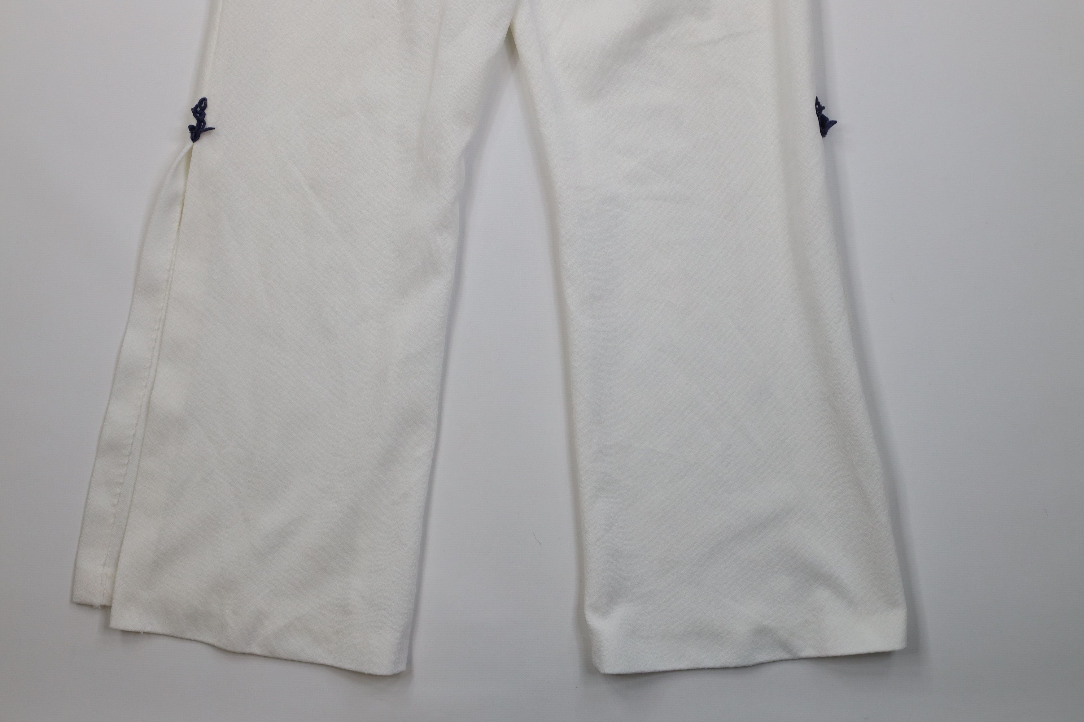 Vintage Vintage 70s Anchor Patch Knit Bell Bottoms Pants White USA Size 22" - 5 Thumbnail