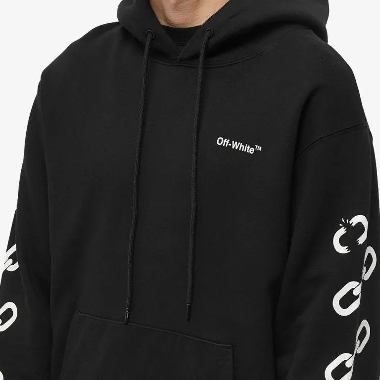 Off-White o1w1db10824 Chain Arr Slim Hoodie in Black Size US XL / EU 56 / 4 - 4 Thumbnail