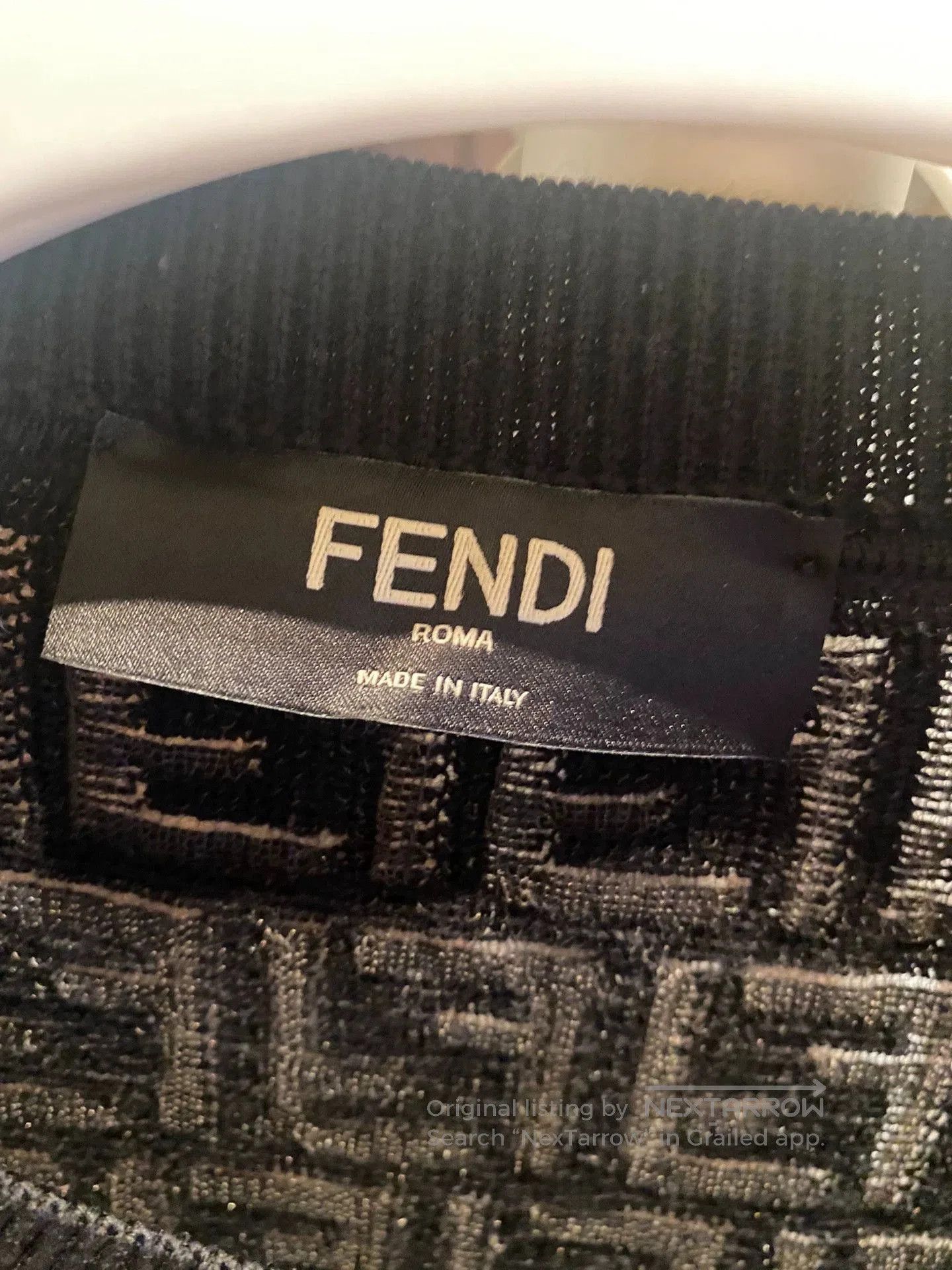 Fendi fendi black knitted logo sweater for men. Size US XXL / EU 58 / 5 - 2 Thumbnail