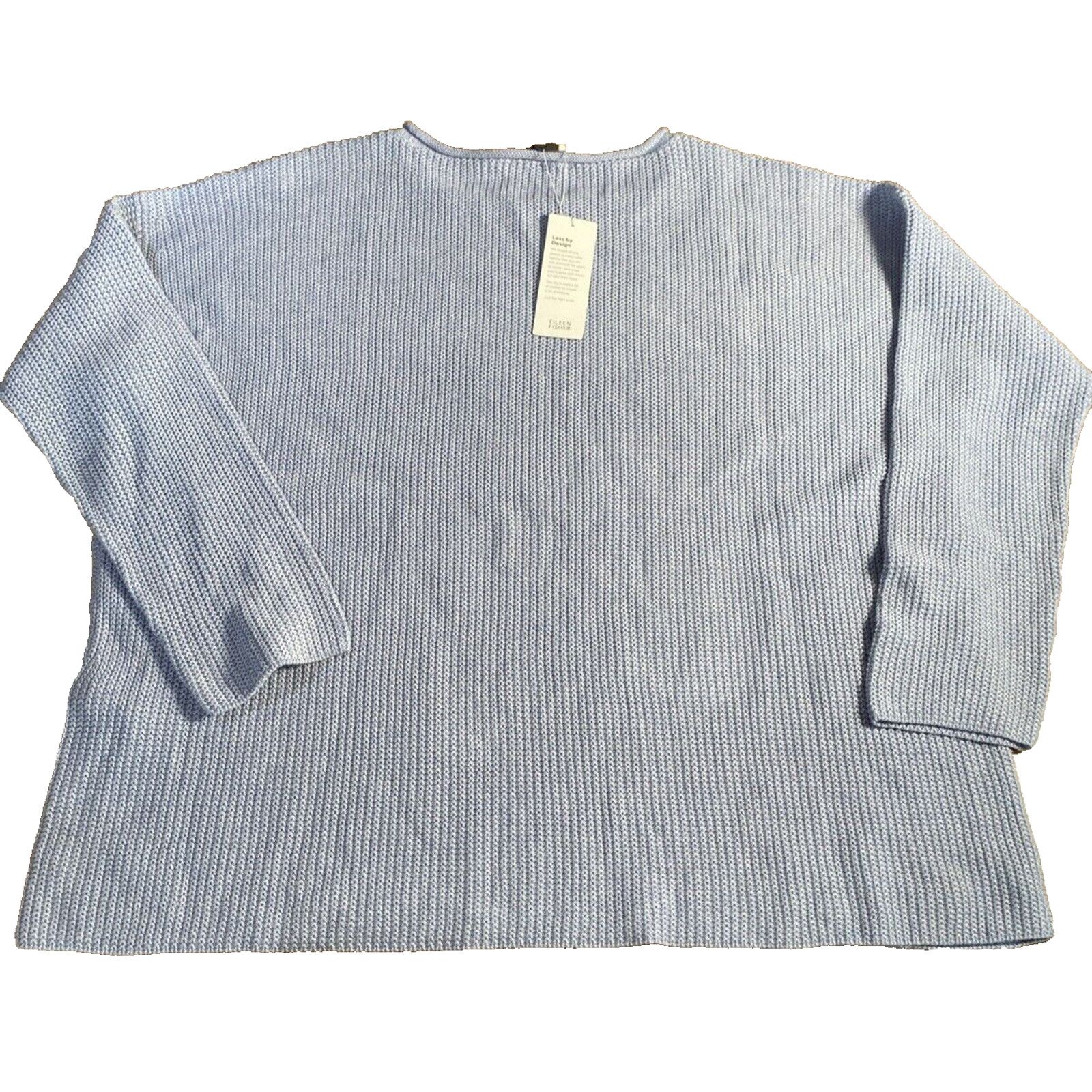 Eileen Fisher NWT Eileen Fisher Delphine Ballet Neck Side Slit Sweater L Size L / US 10 / IT 46 - 3 Thumbnail