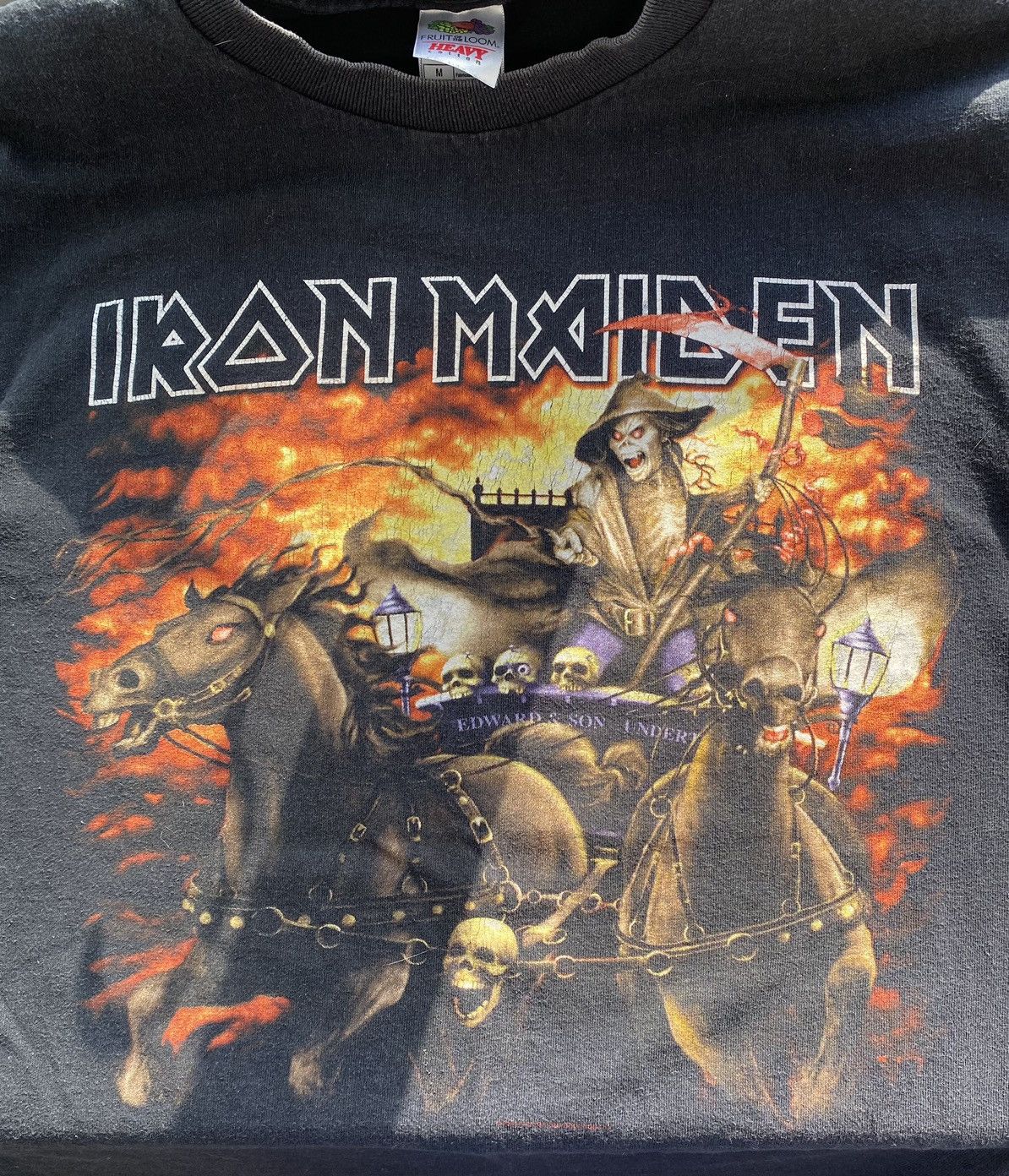 Fruit Of The Loom × Iron Maiden × Vintage Iron Maiden Death On The Road T Shirt 2005 Size US M / EU 48-50 / 2 - 4 Thumbnail