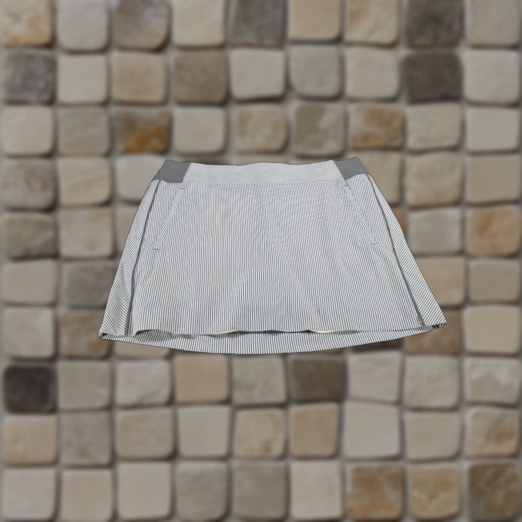 Athleta Athleta Skort Womens 16 Gray White Stripes - Textured Athletic 16" Brooklyn - 16" - Regular Size 16 Size ONE SIZE - 1 Thumbnail