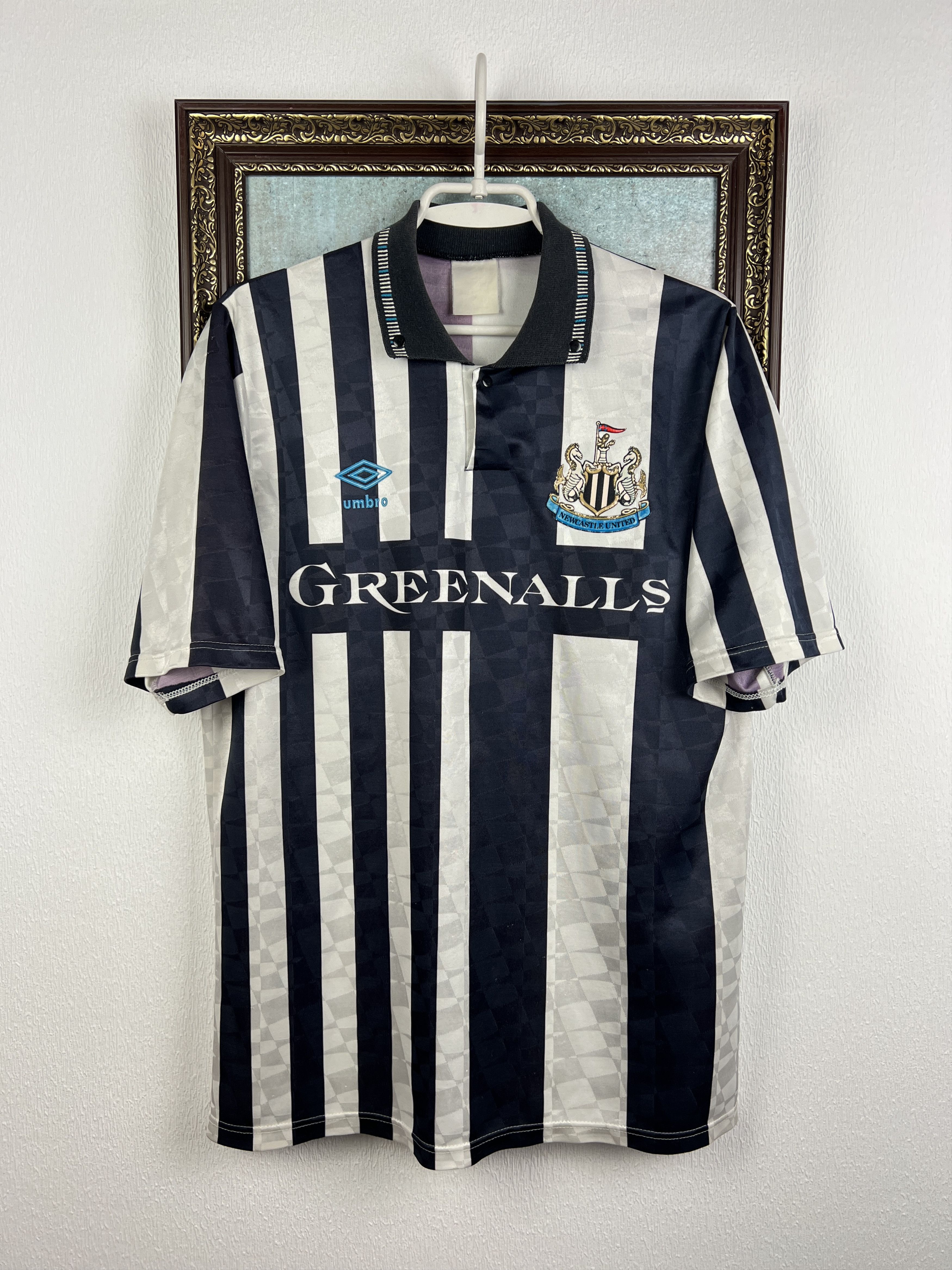 Umbro Newcastle Home football shirt 1990 Soccer Jersey Trikot Rare Size US M / EU 48-50 / 2 - 1 Thumbnail
