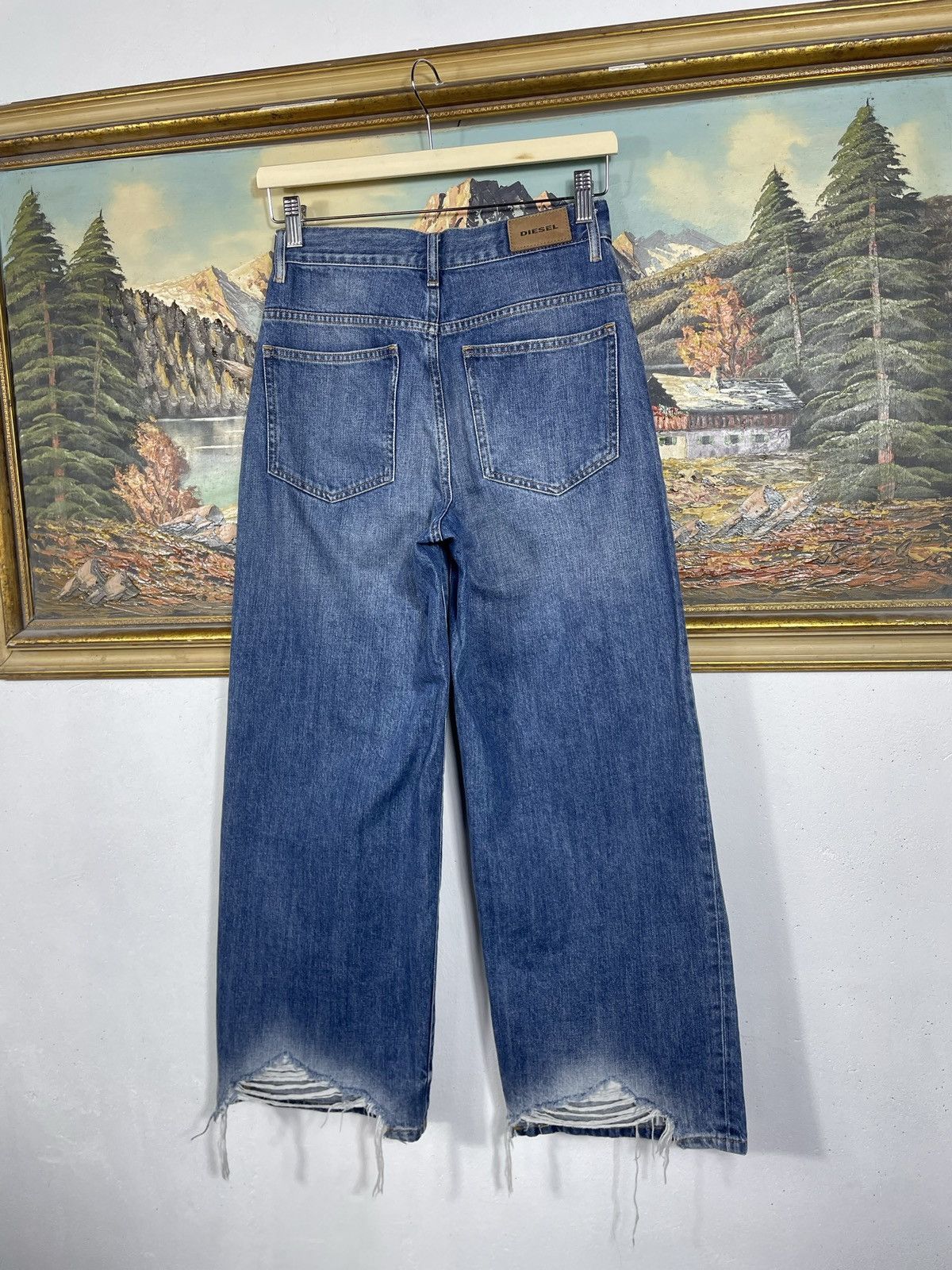 Diesel × Vintage Diesel Vintage Wide Leg Baggy Denim Jeans Pants Trousers Y2k Size 25" / US 0 / IT 36 - 10 Thumbnail