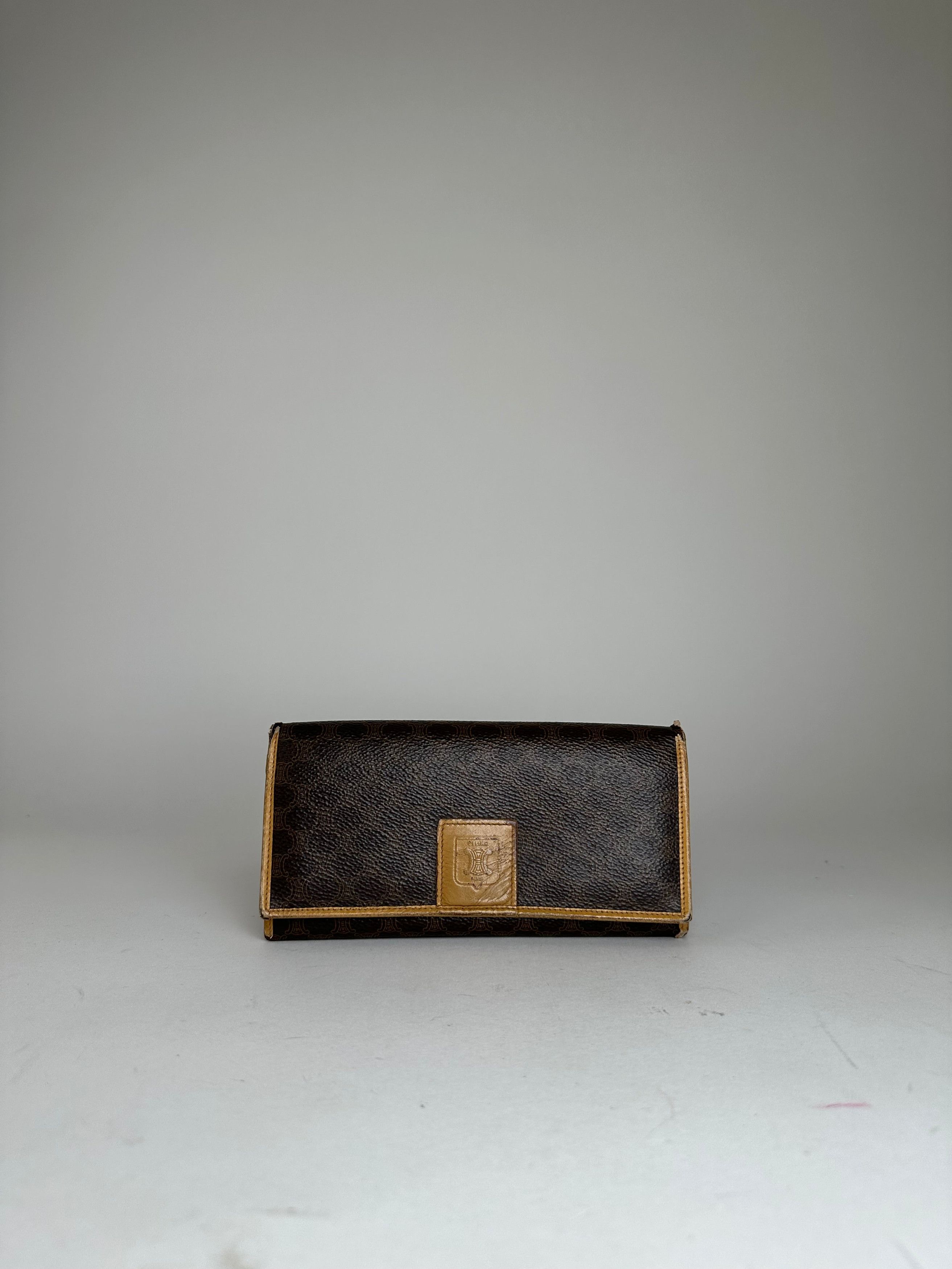 Celine Vintage Paris Macadam Triomphe Monogram Coated Canvas Long W Size ONE SIZE - 1 Thumbnail