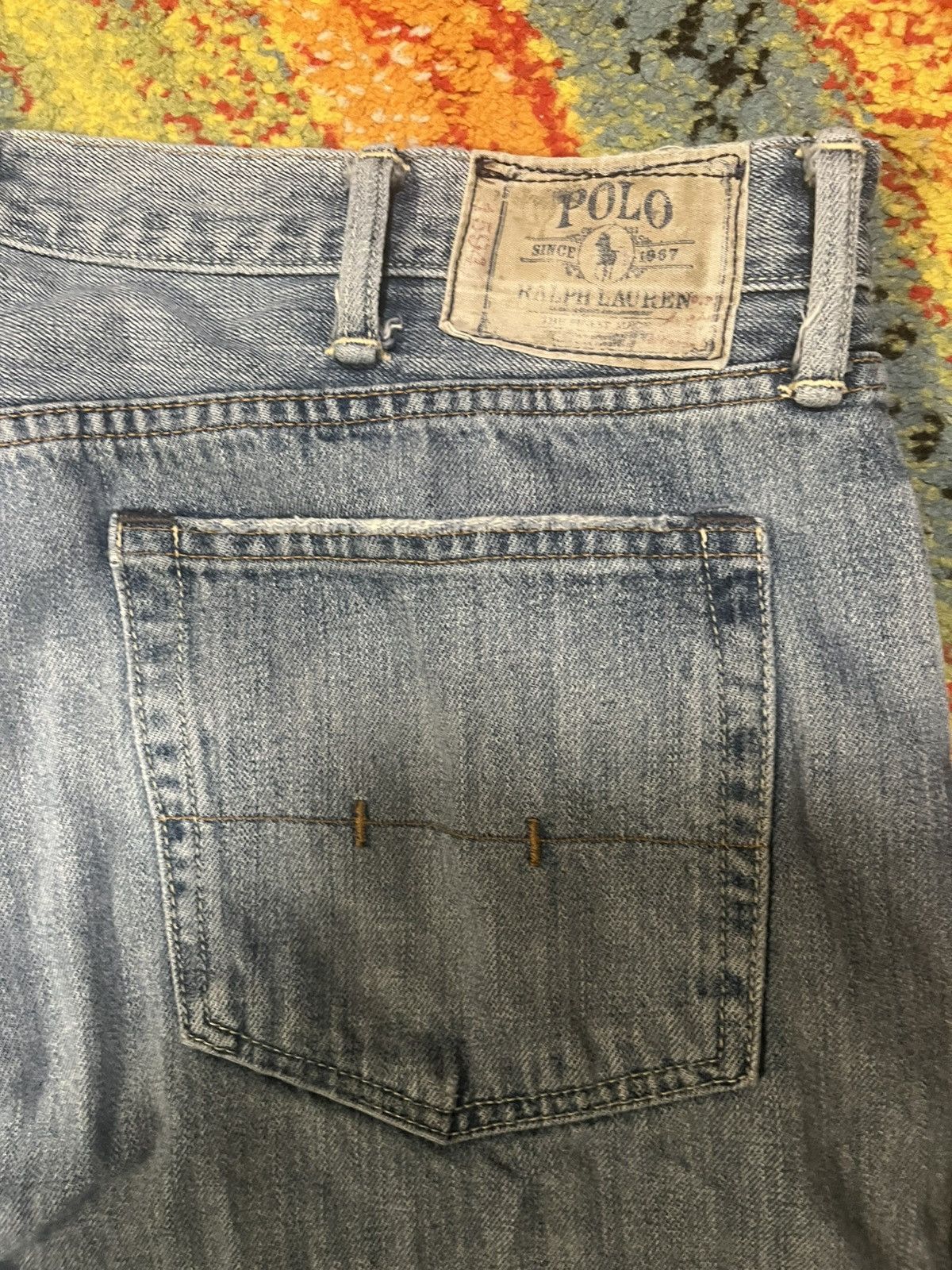 Polo Ralph Lauren Polo Ralph Lauren Designer Relaxed Distressed Jeans 38x34 Size US 38 / EU 54 - 8 Thumbnail