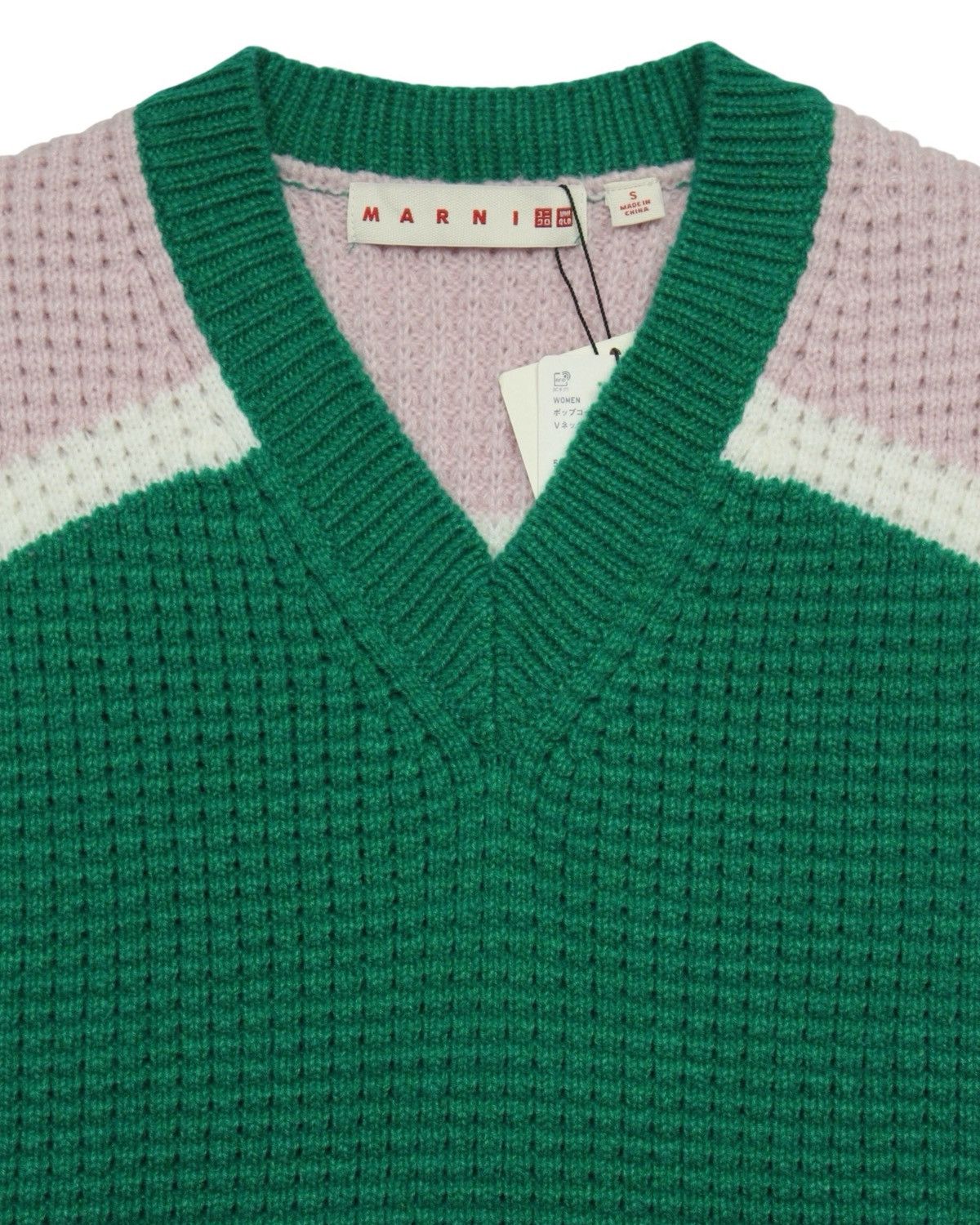 Marni × Uniqlo AW2022 MARNI × UNIQLO COLORBLOCK WAFFLE KNIT VEST Size S / US 4 / IT 40 - 4 Thumbnail