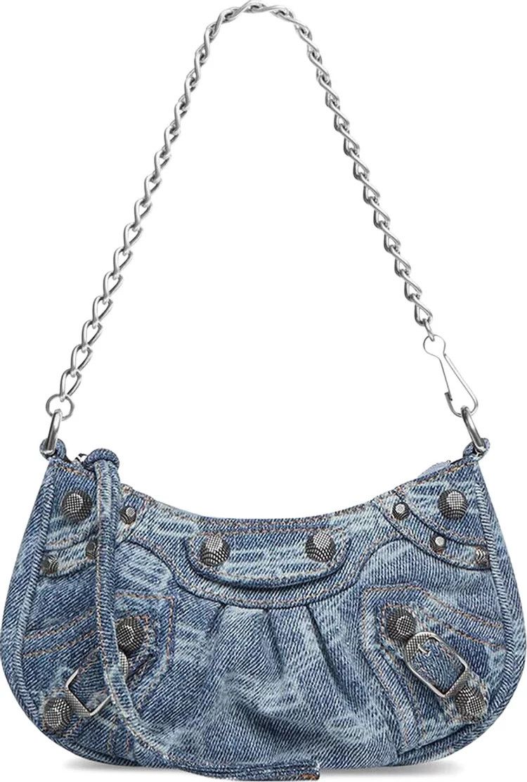 o1s1wg110624 Size: OS / Le Cagole Denim Mini Bag in Blue