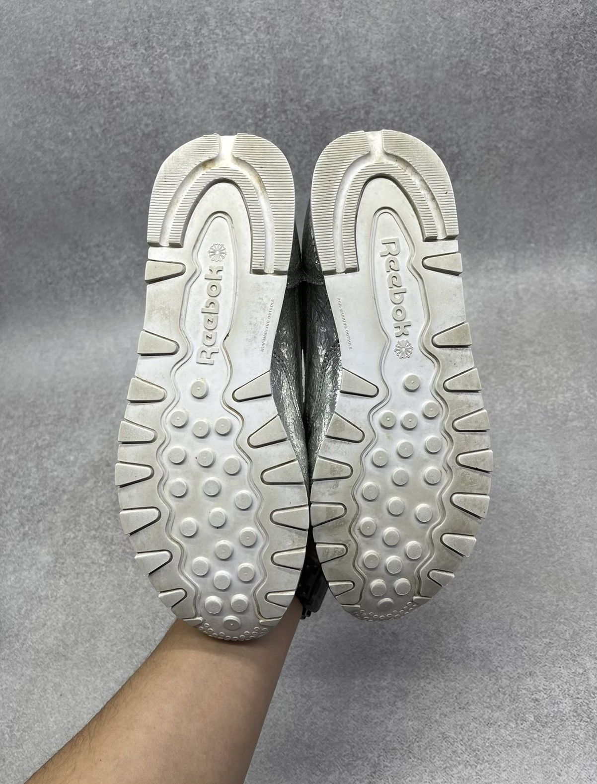 Reebok Womens Reebok Classic HD Leather Sneakers Silver Metallic Size US 8.5 / IT 38.5 - 8 Thumbnail
