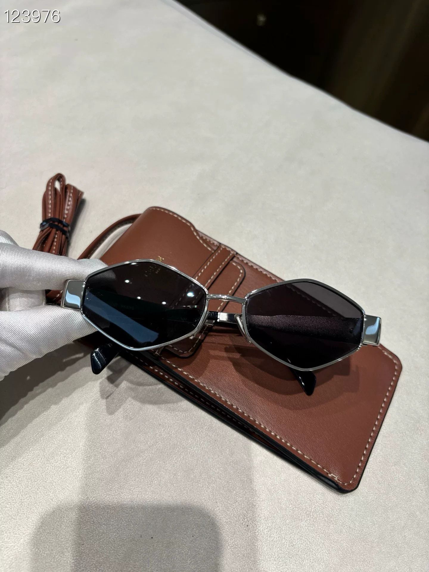 Celine Celine Hexagonal Metal Retro Sunglasses Size ONE SIZE - 1 Thumbnail