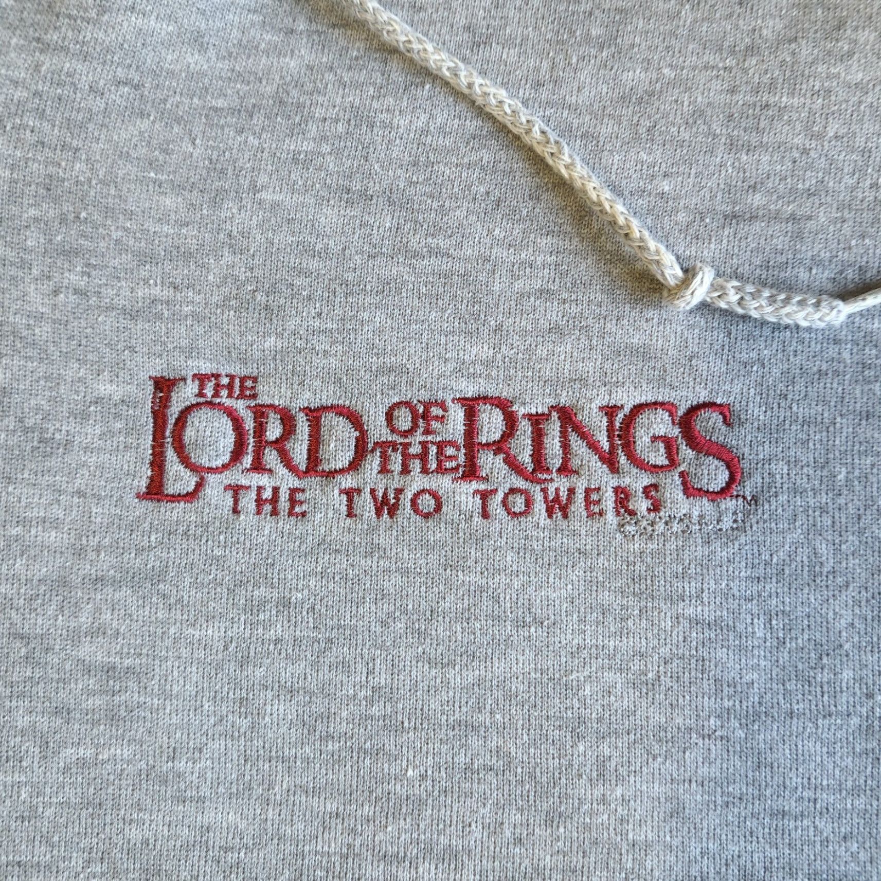 Lee VINTAGE The Lord Of The Rings The Two Towers Grey Men's XL Zip-up Hoodie Sweater Embroidered Size US XL / EU 56 / 4 - 3 Thumbnail