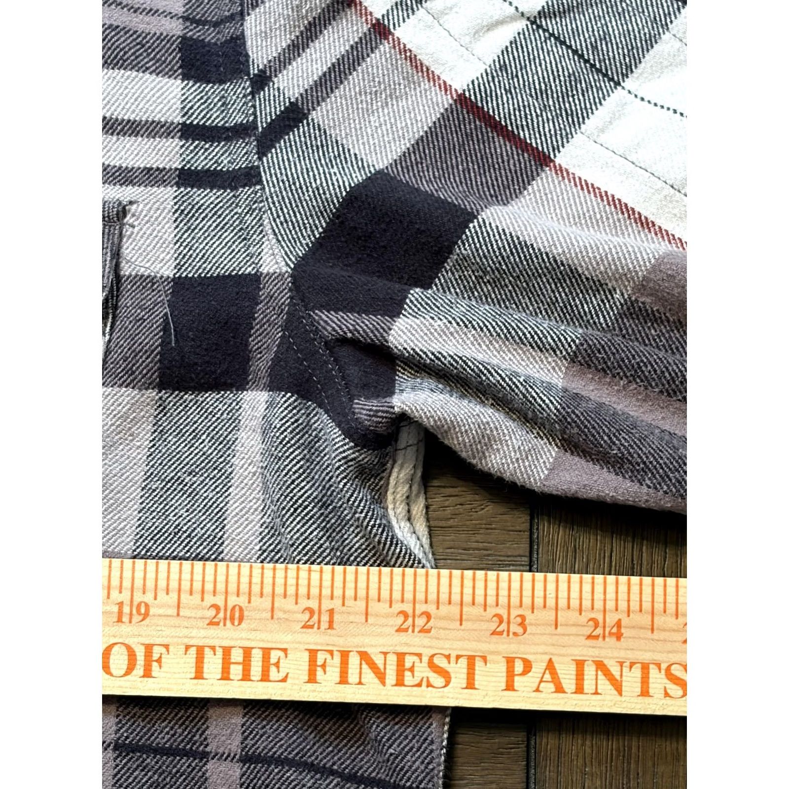Vintage LA Police Gear Shirt Mens Large Brown Gray Plaid Flannel Snap Front Jacket Size US L / EU 52-54 / 3 - 3 Thumbnail
