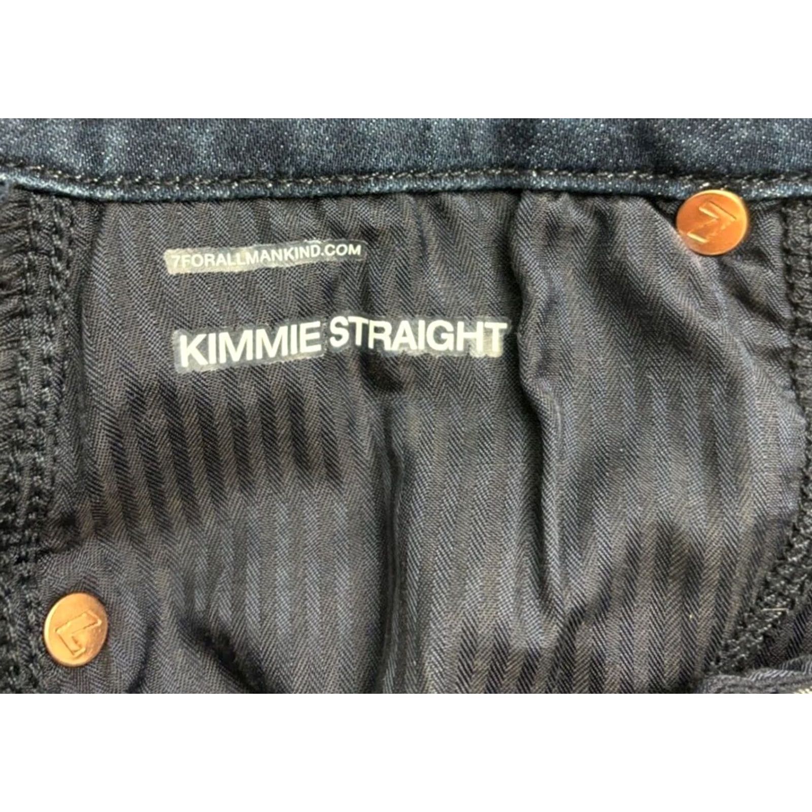 7 For All Mankind 7 For All Mankind Jeans Women Kimmie Straight Leg Denim Dark Blue Size 28 x 28.5 Size 28" / US 6 / IT 42 - 3 Thumbnail