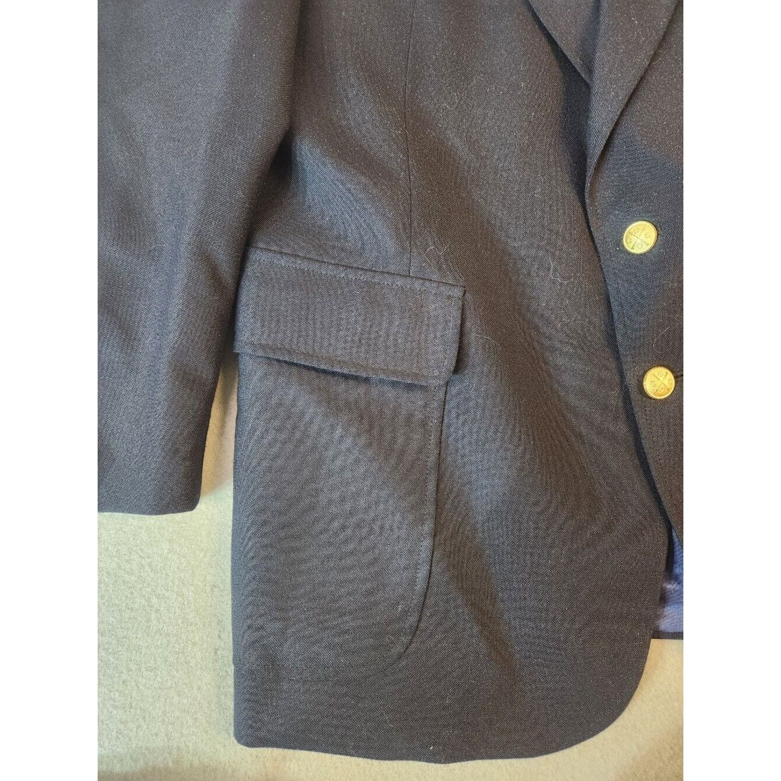 Other English Manor Men’s 3 Button Blazer Jacket Navy 46R POLAND Size 46R - 10 Thumbnail