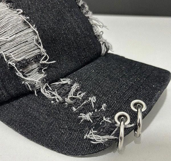 Other Avant garde chunky bunny rabbit ear distressed raw denim cap Size ONE SIZE - 5 Thumbnail