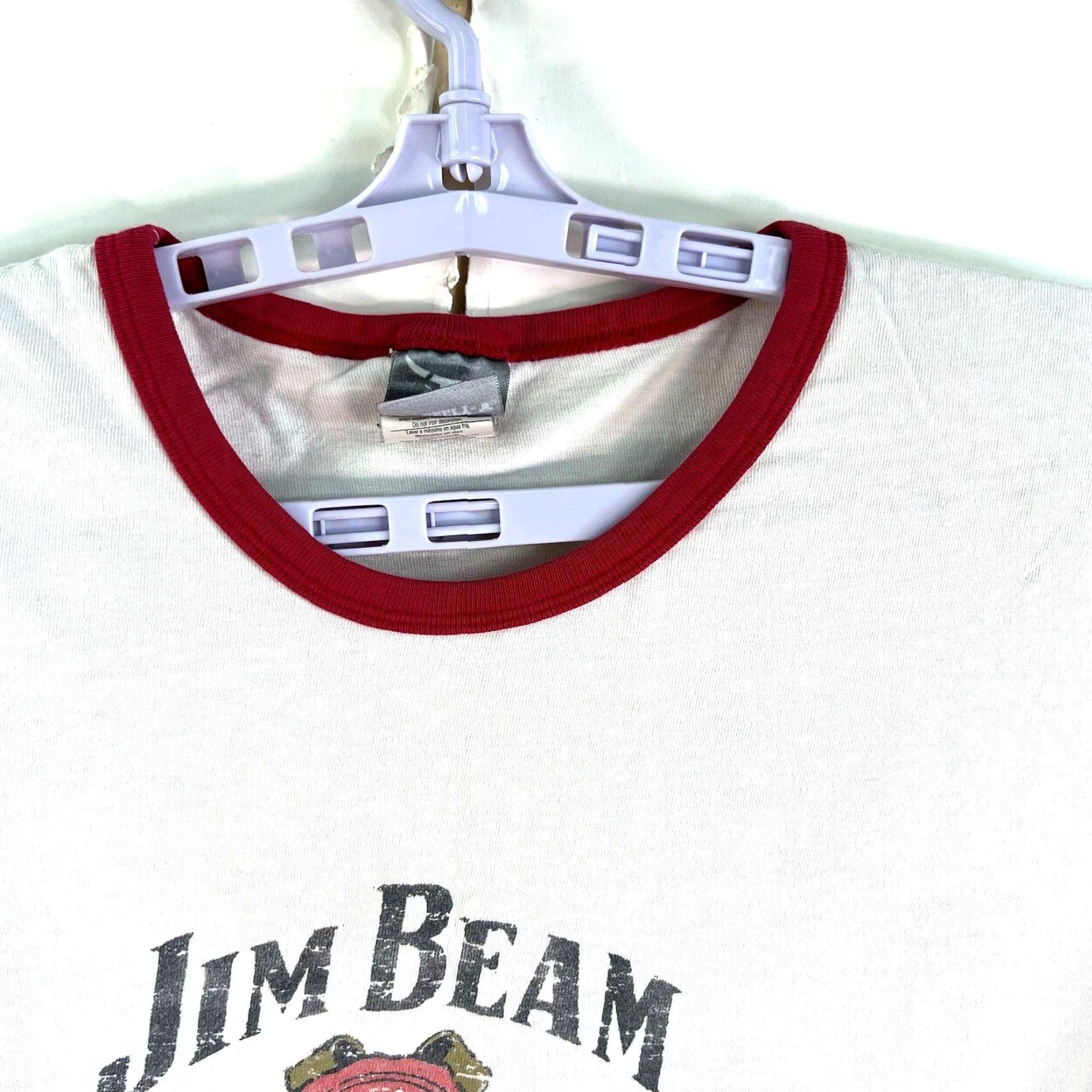 Vintage VINTAGE Jim Beam Men's T-Shirt XL White Short Sleeve Beer 80s Classic Size US XL / EU 56 / 4 - 4 Thumbnail